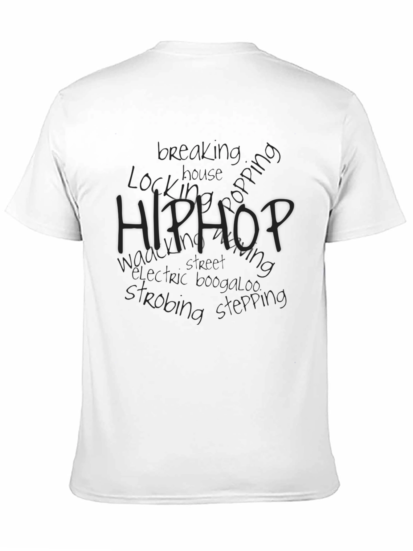Black Hip Hop Dance Style Graphic T-Shirt view 11