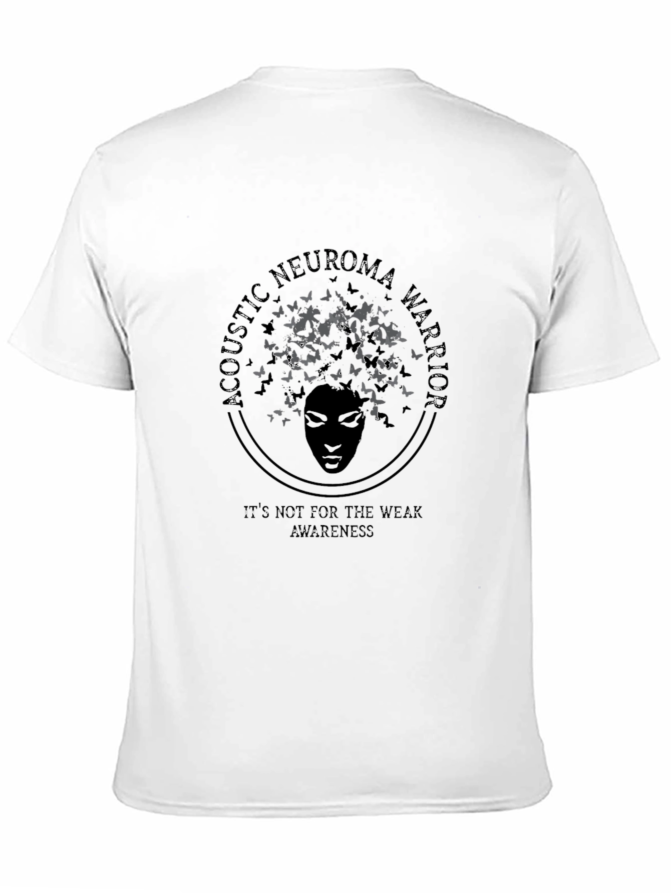 Black Acoustic Neuroma Warrior Awareness Black T-Shirt view 11
