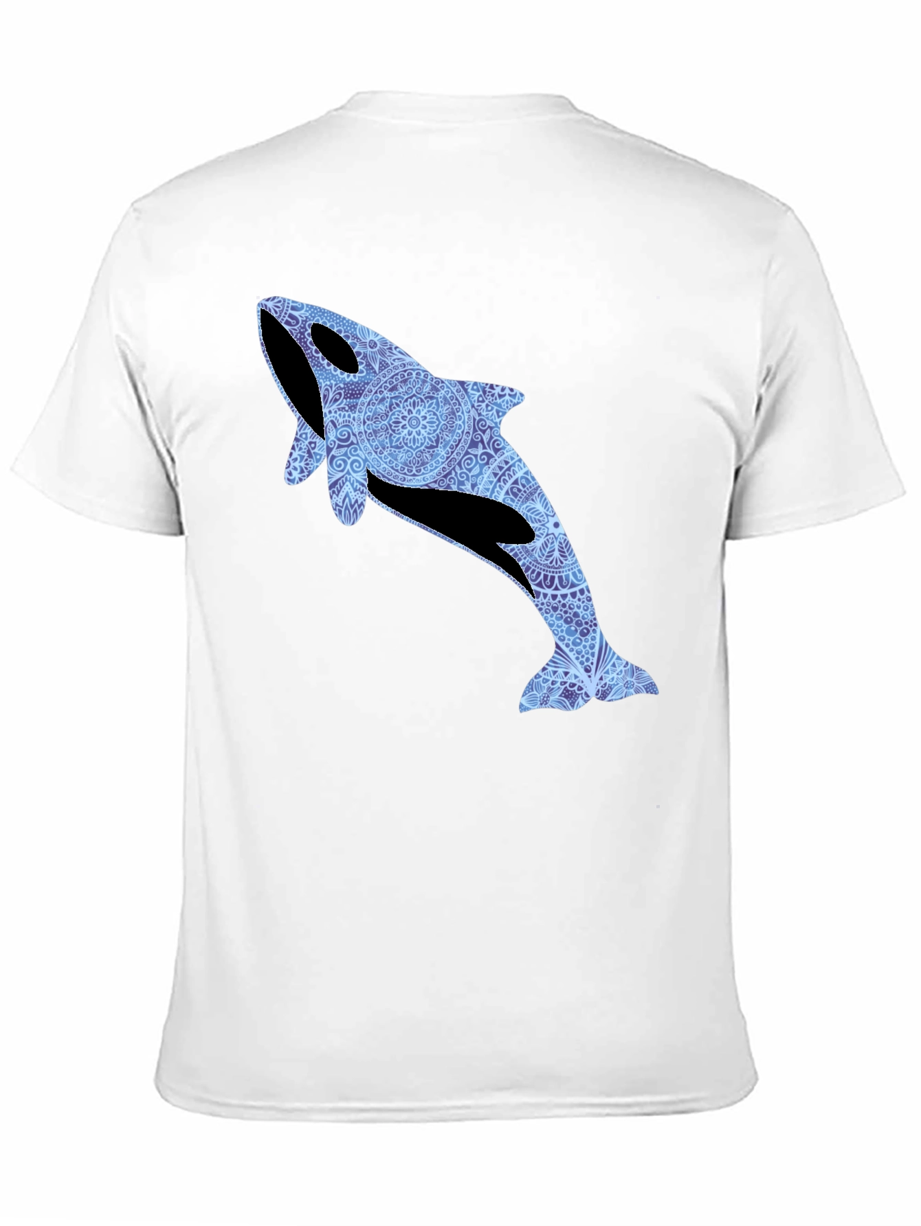 Black Orca Whale Mandala T-Shirt - Stylish Marine Life Tee view 11