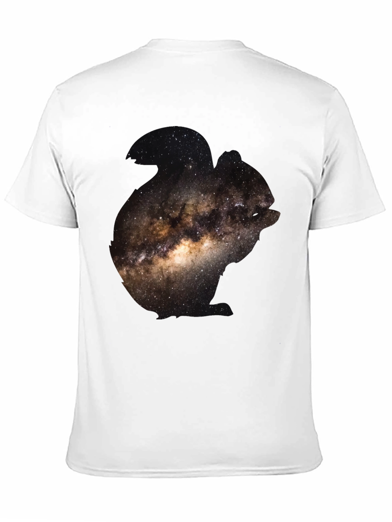 Black Galaxy Print Black T-Shirt for Men view 11