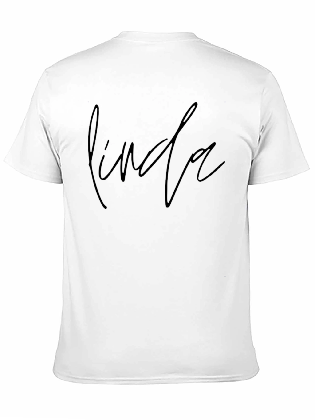 Black Linda Script Tee - Stylish Black T-Shirt view 11