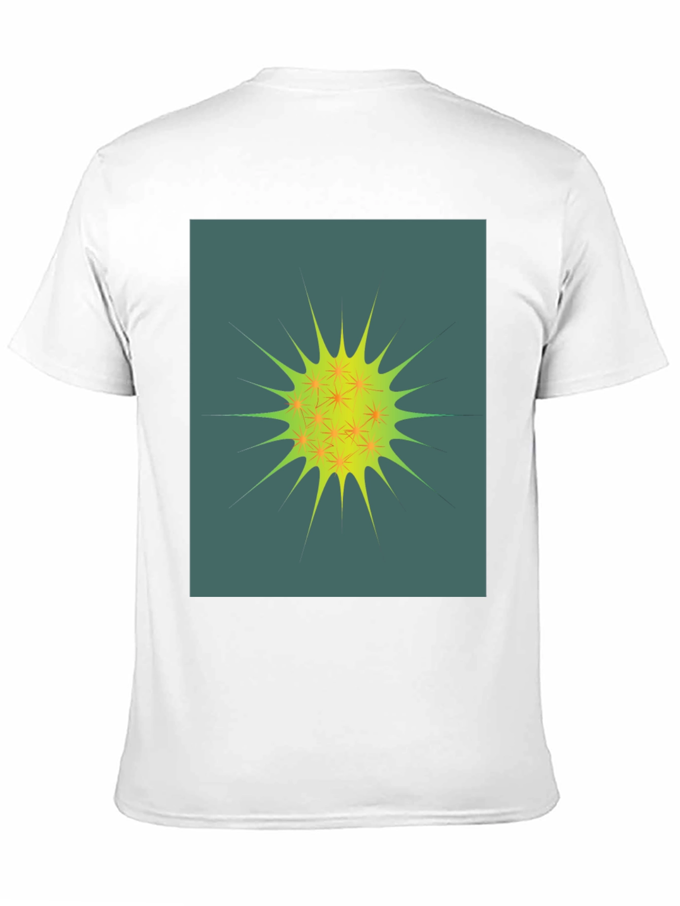 Black Abstract Spiky Graphic Tee - Unisex Black T-Shirt view 11