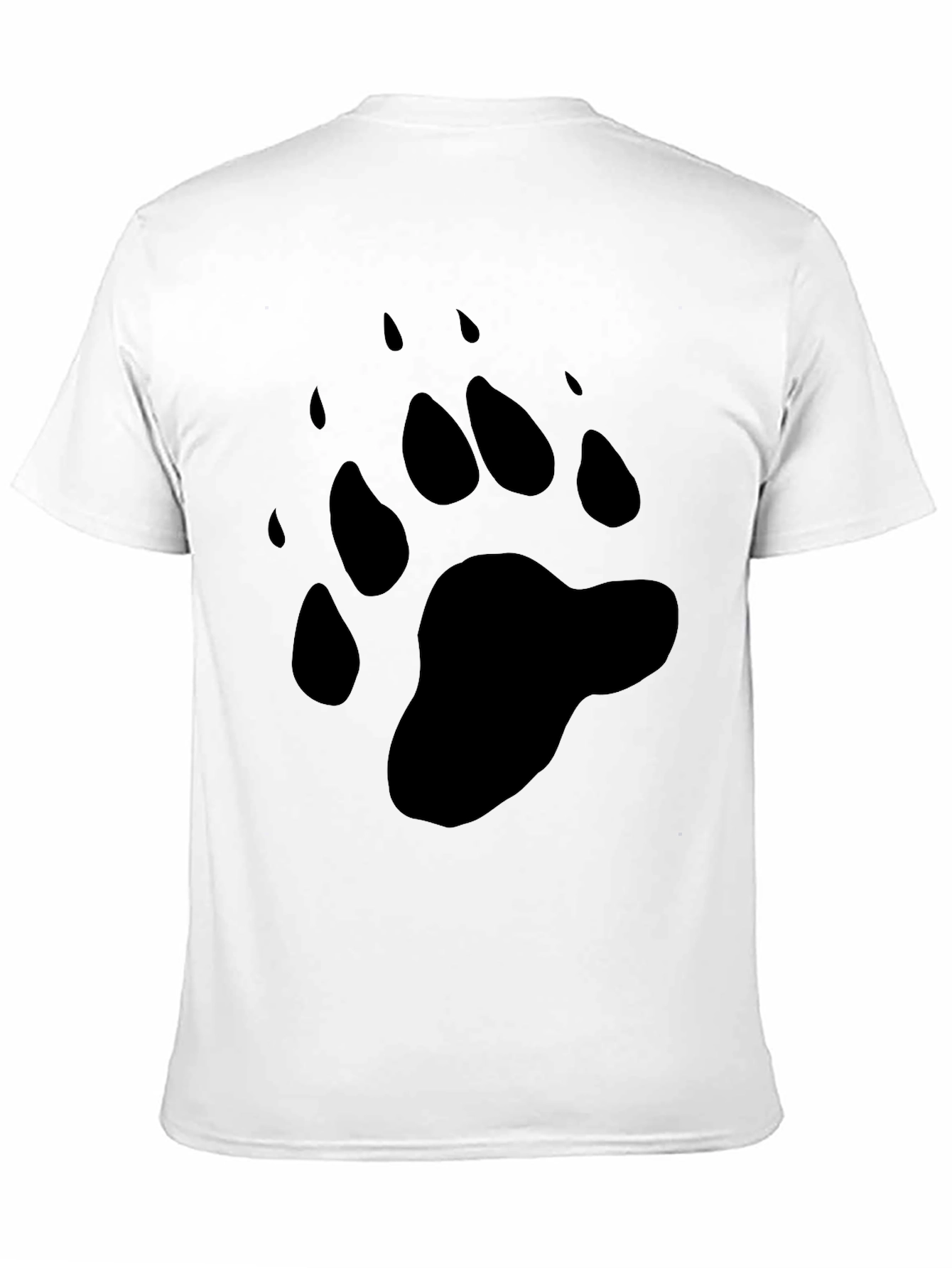 Black Bear Paw Print Black Graphic Tee view 11
