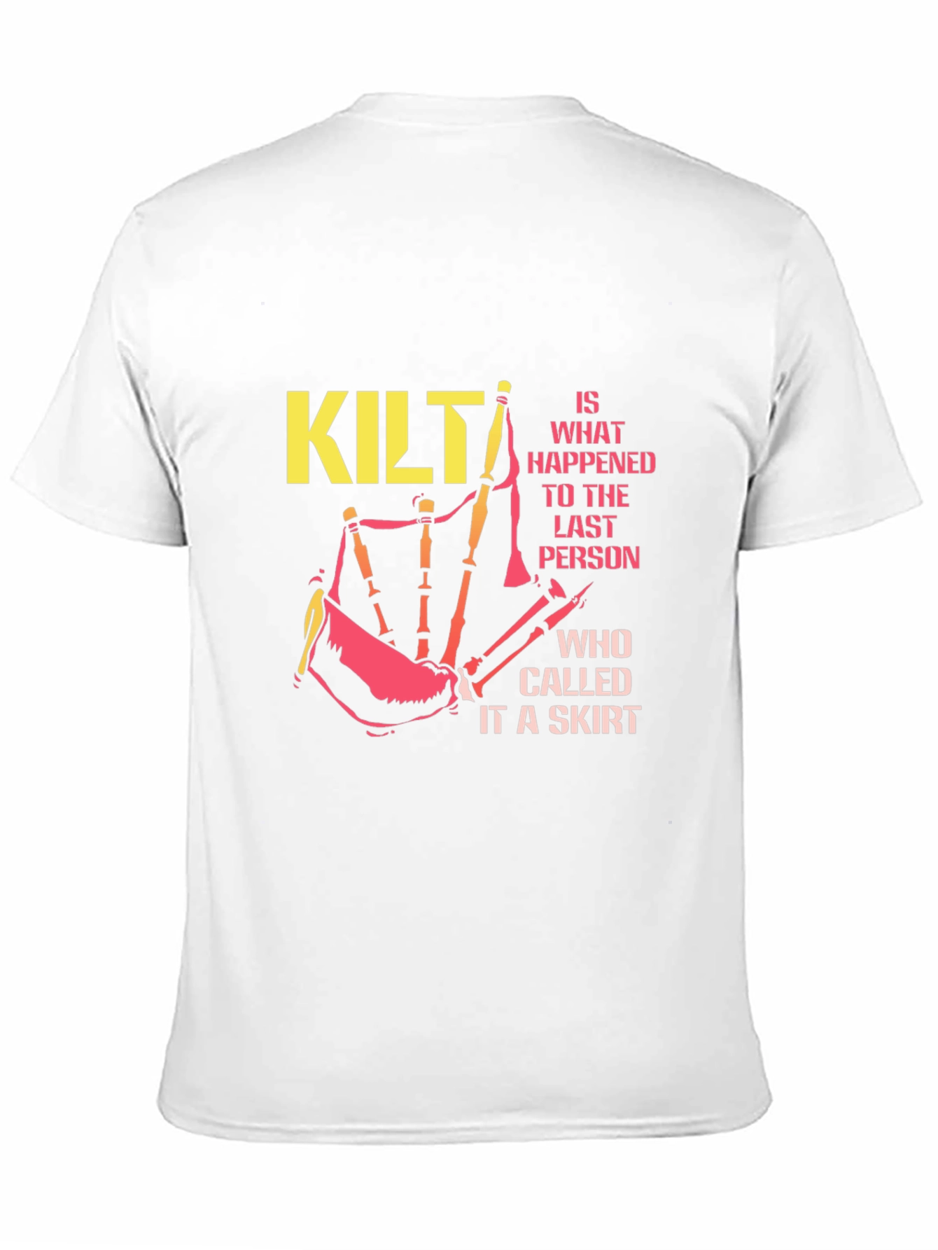 Black Kilt Warning Graphic Tee - Scottish Pride T-Shirt view 11