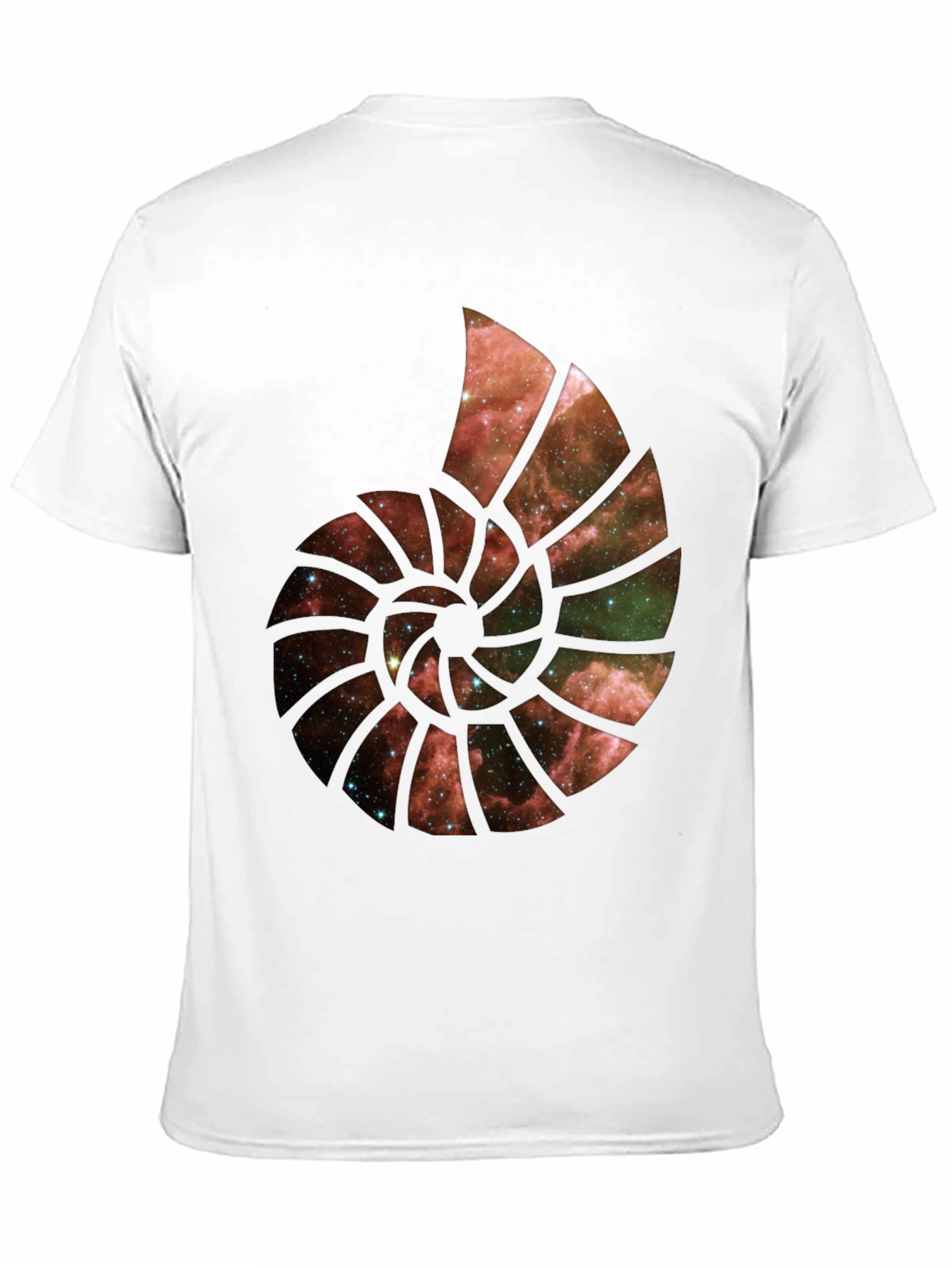 Black Galaxy Nautilus Graphic Tee - Black Cotton Blend view 11