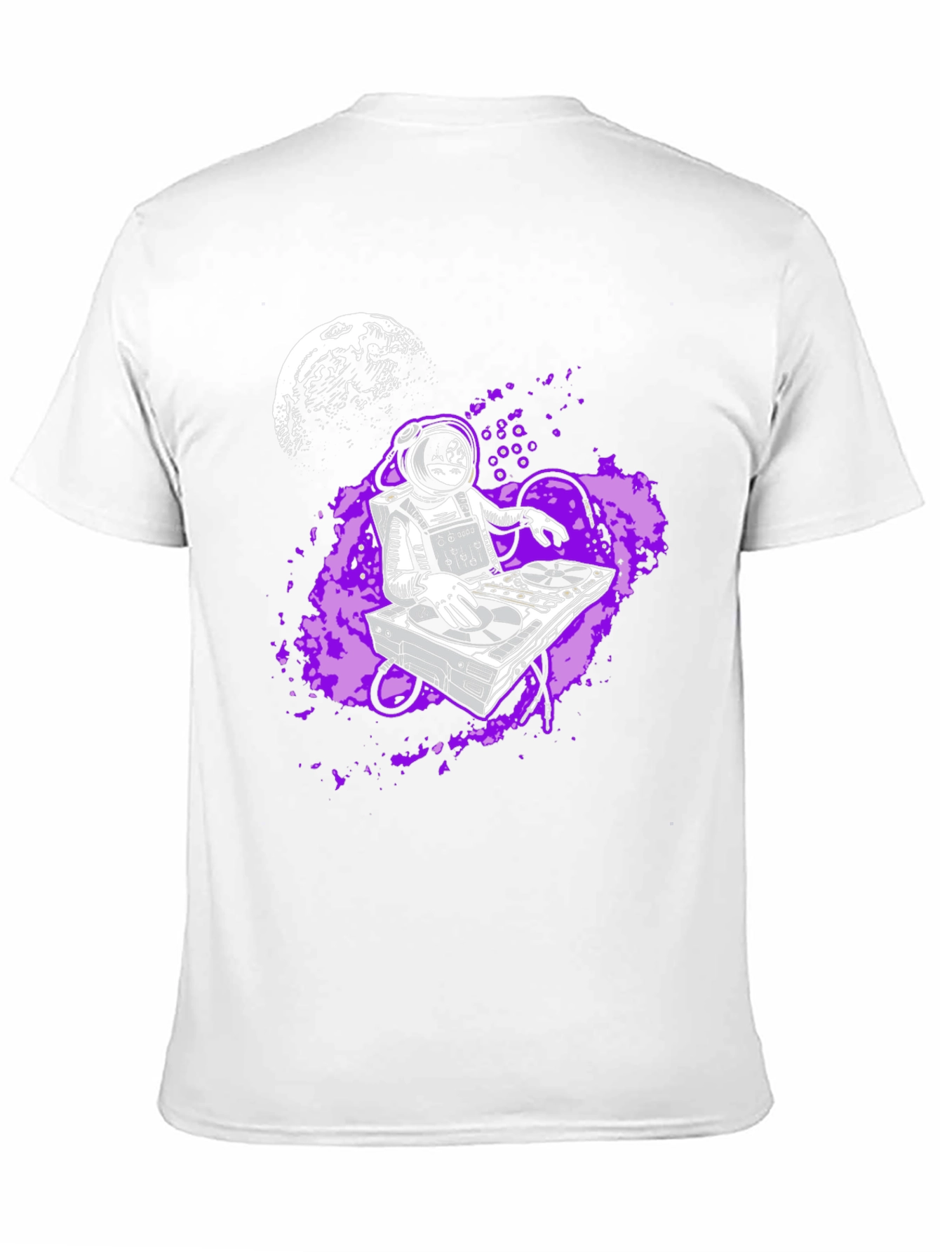 Black DJ Astronaut Graphic Tee - Black Cotton T-Shirt view 11