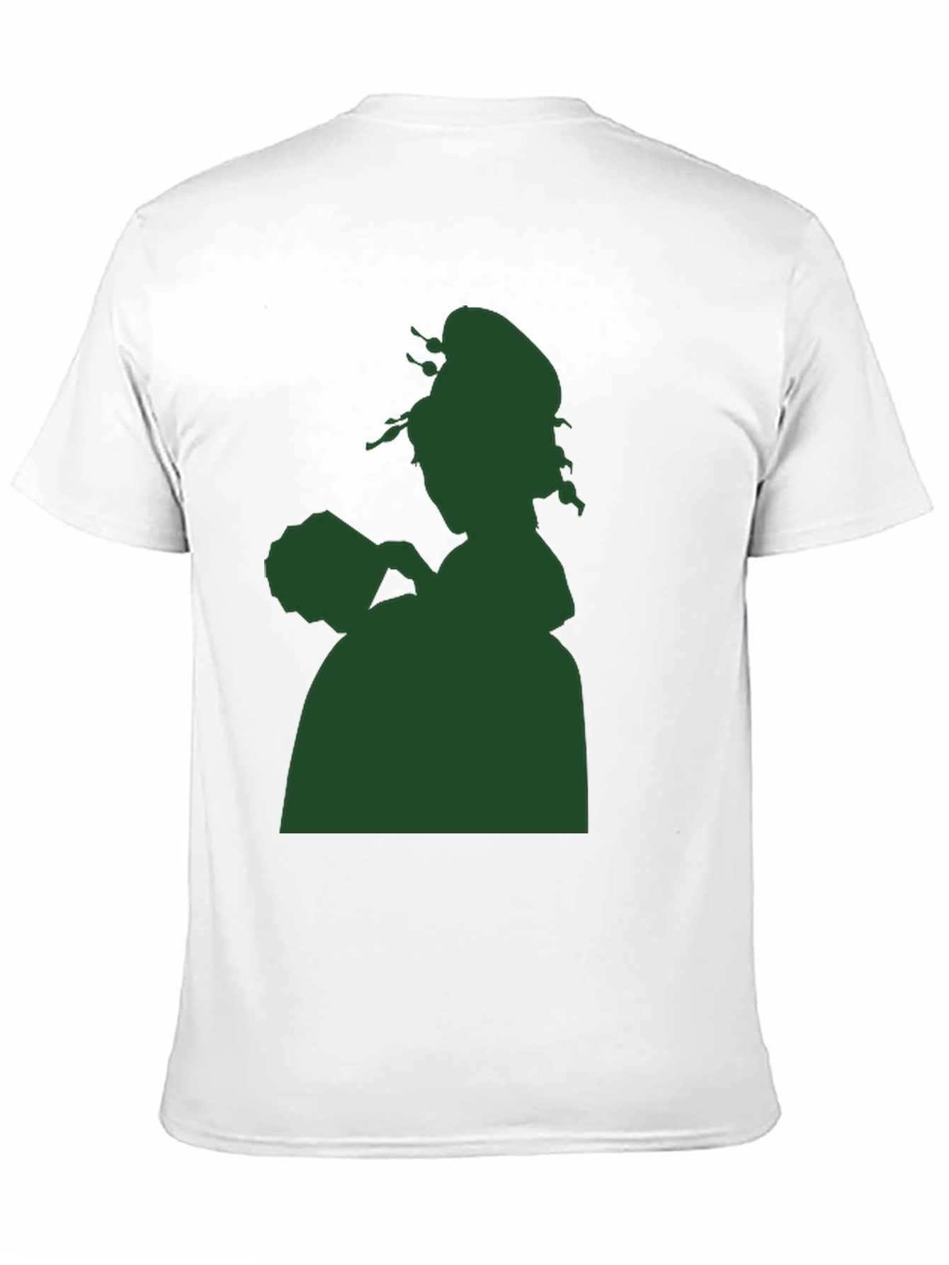 Black Silhouette Graphic Tee - Elegant Lady Design view 11