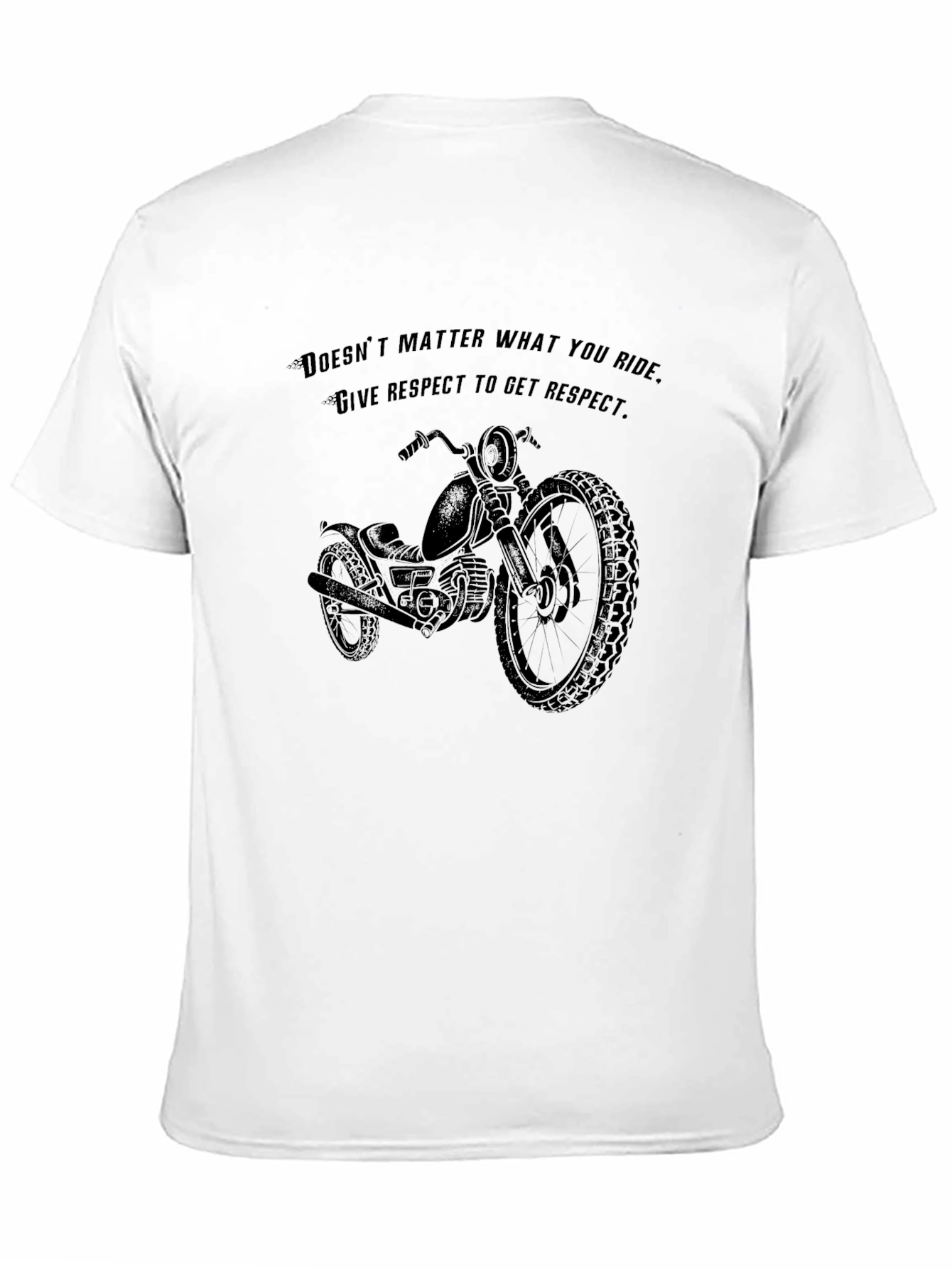 Respect Motorcycle Graphic Black Tee - 11
