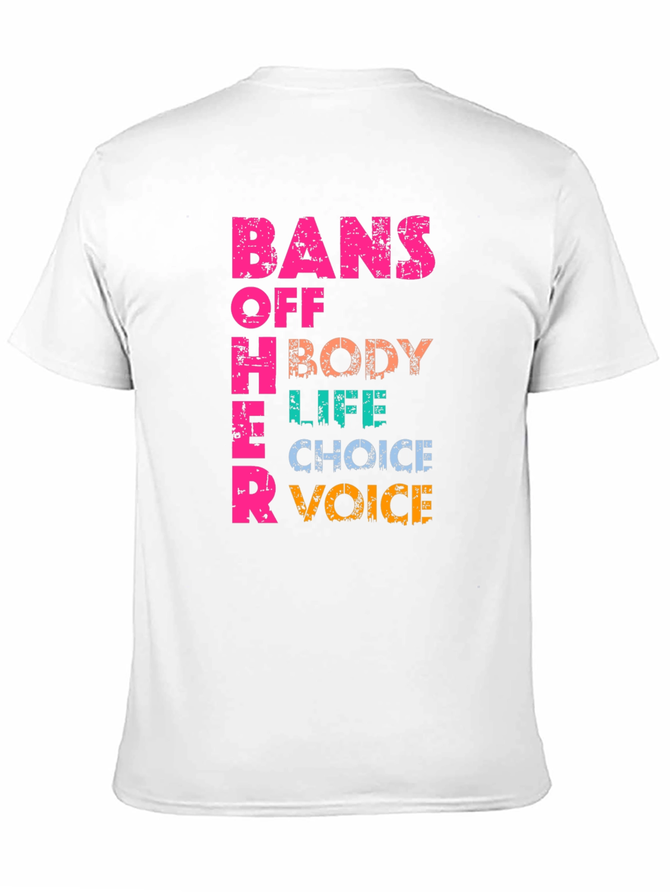 Black Bans Off Her Body Pro Choice T-Shirt view 11