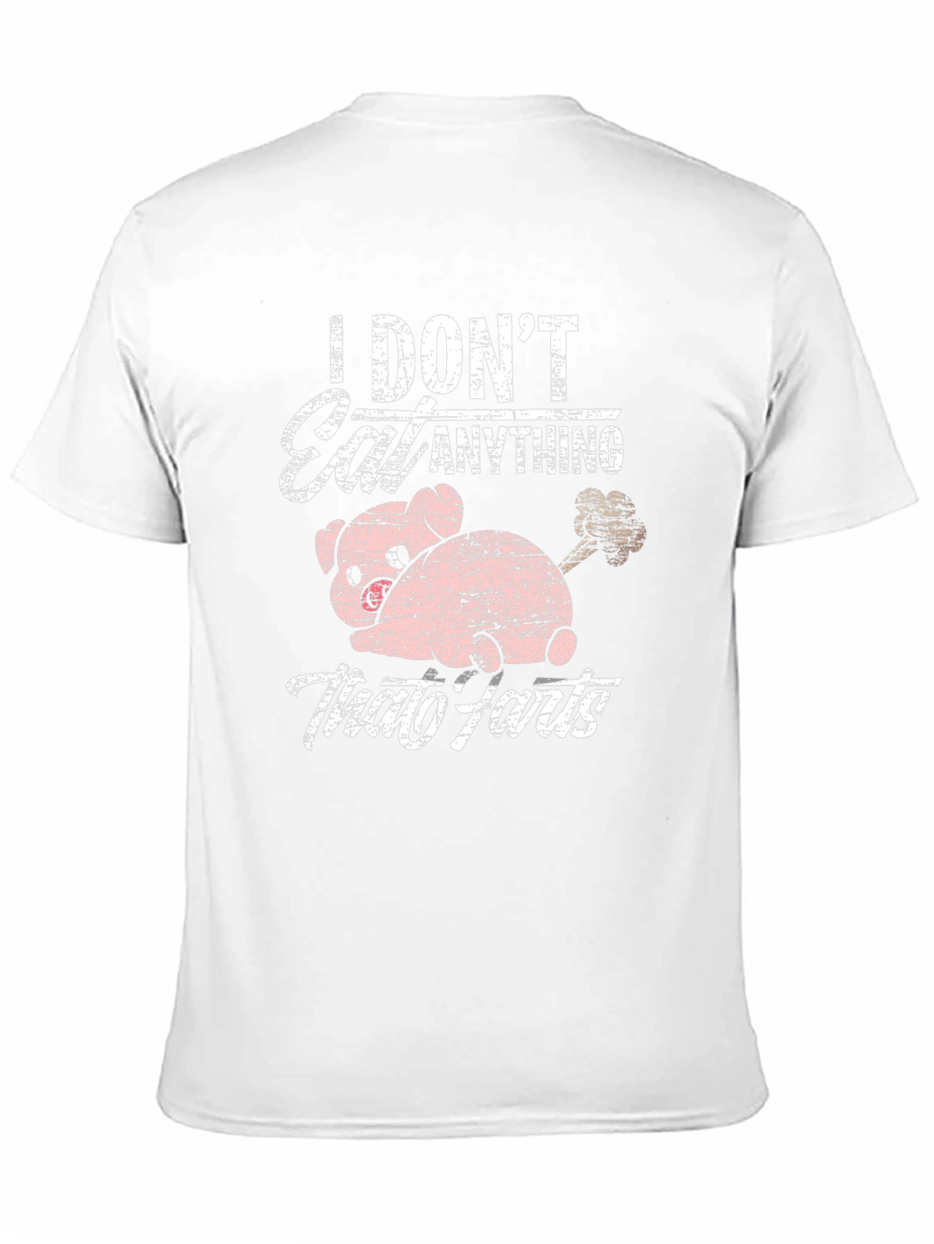 Black Vegan Humor T-Shirt - I Don't Eat Anything That Farts view 11