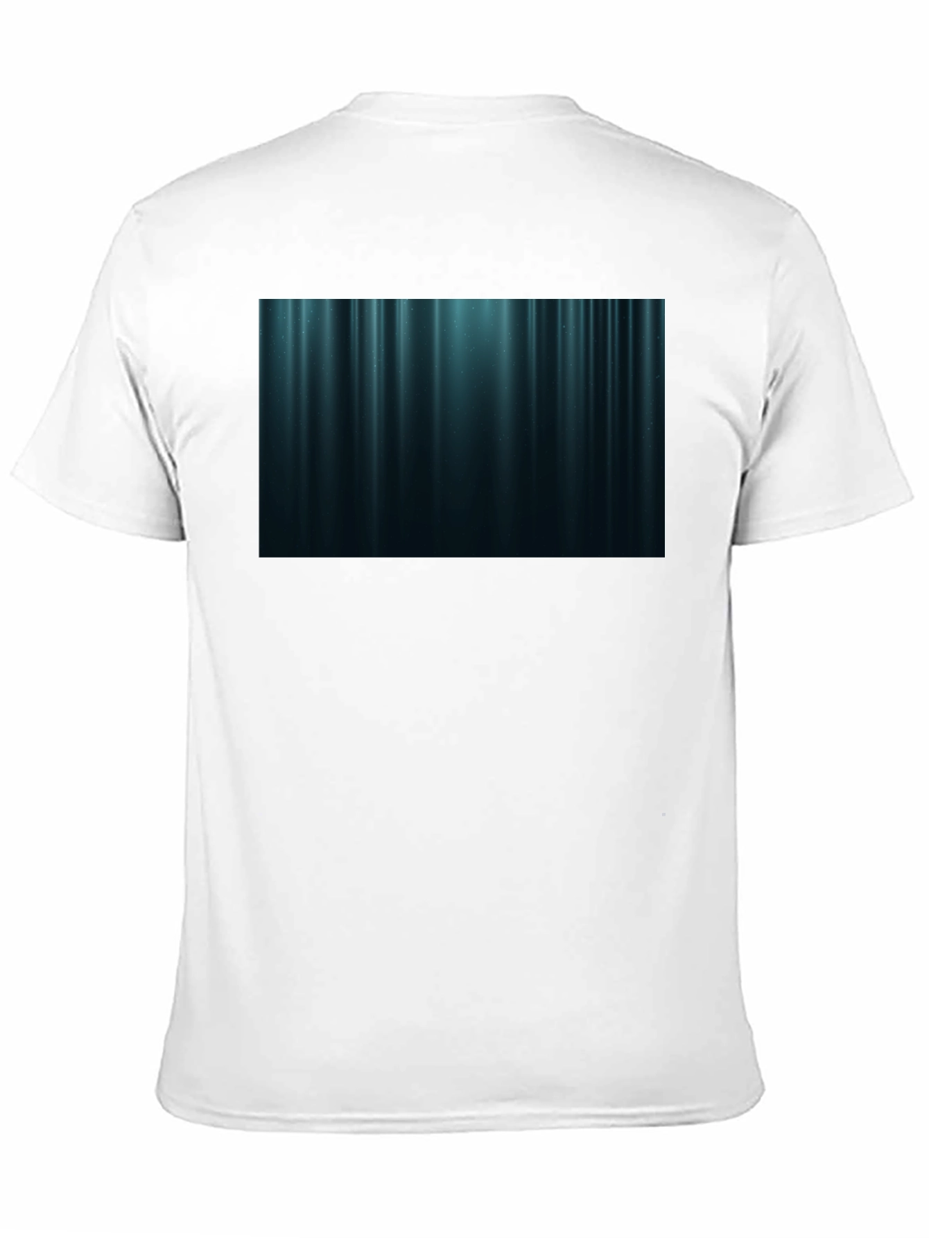 Black Abstract Vertical Stripe T-Shirt - Black view 11