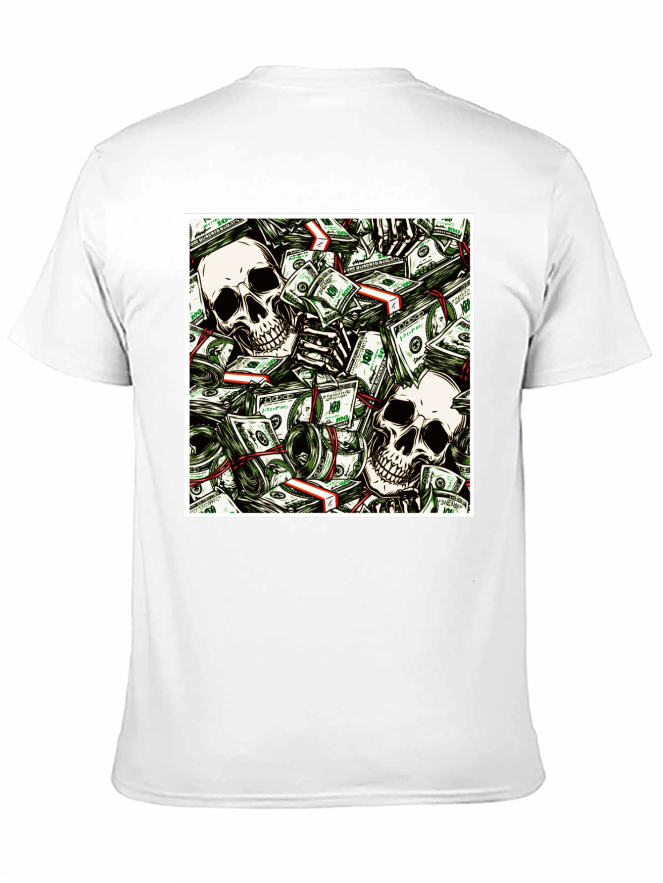 Black Skull Money Graphic Tee - Unisex view 11