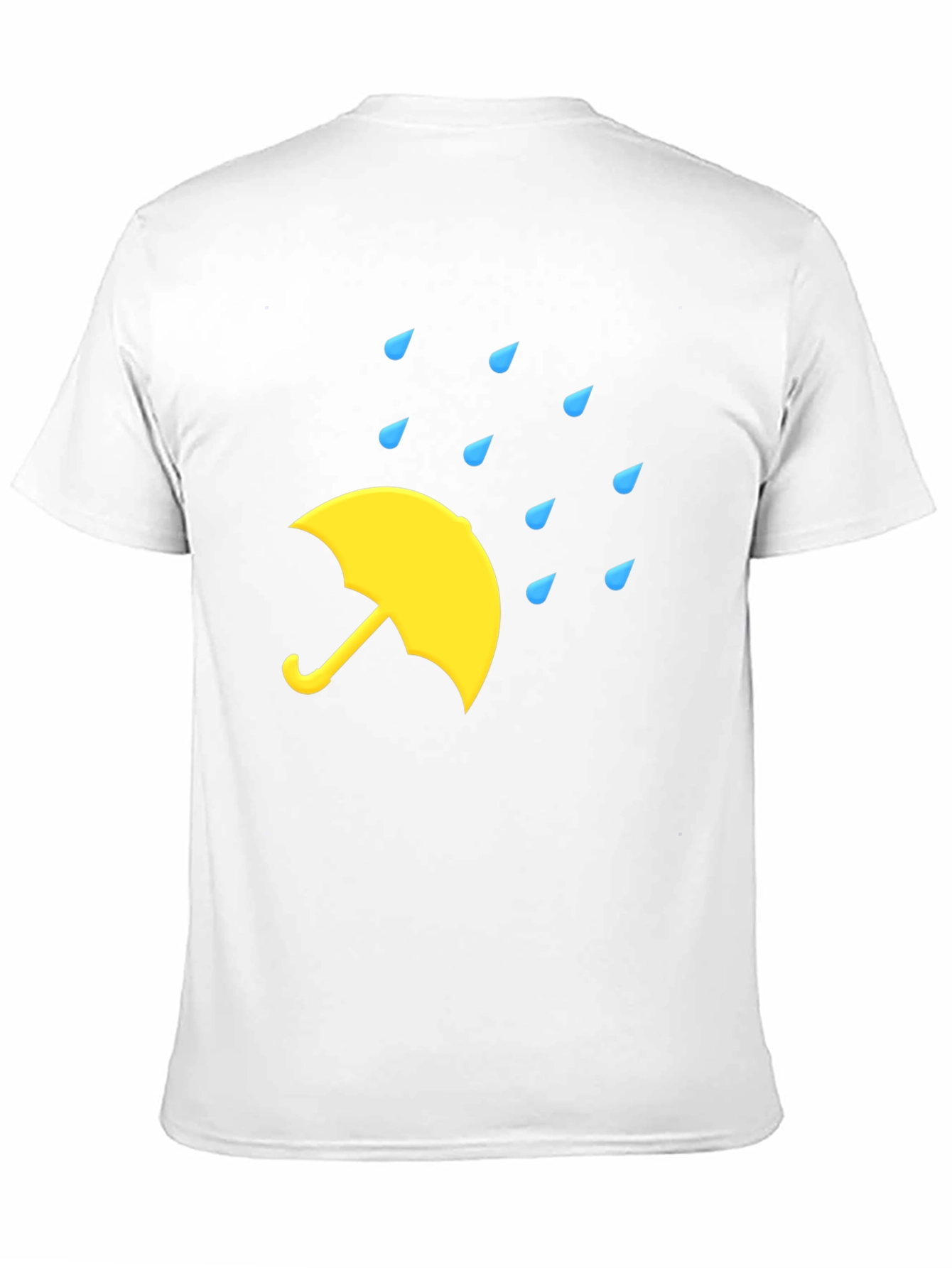 Black Rainy Day Umbrella Black T-Shirt view 11
