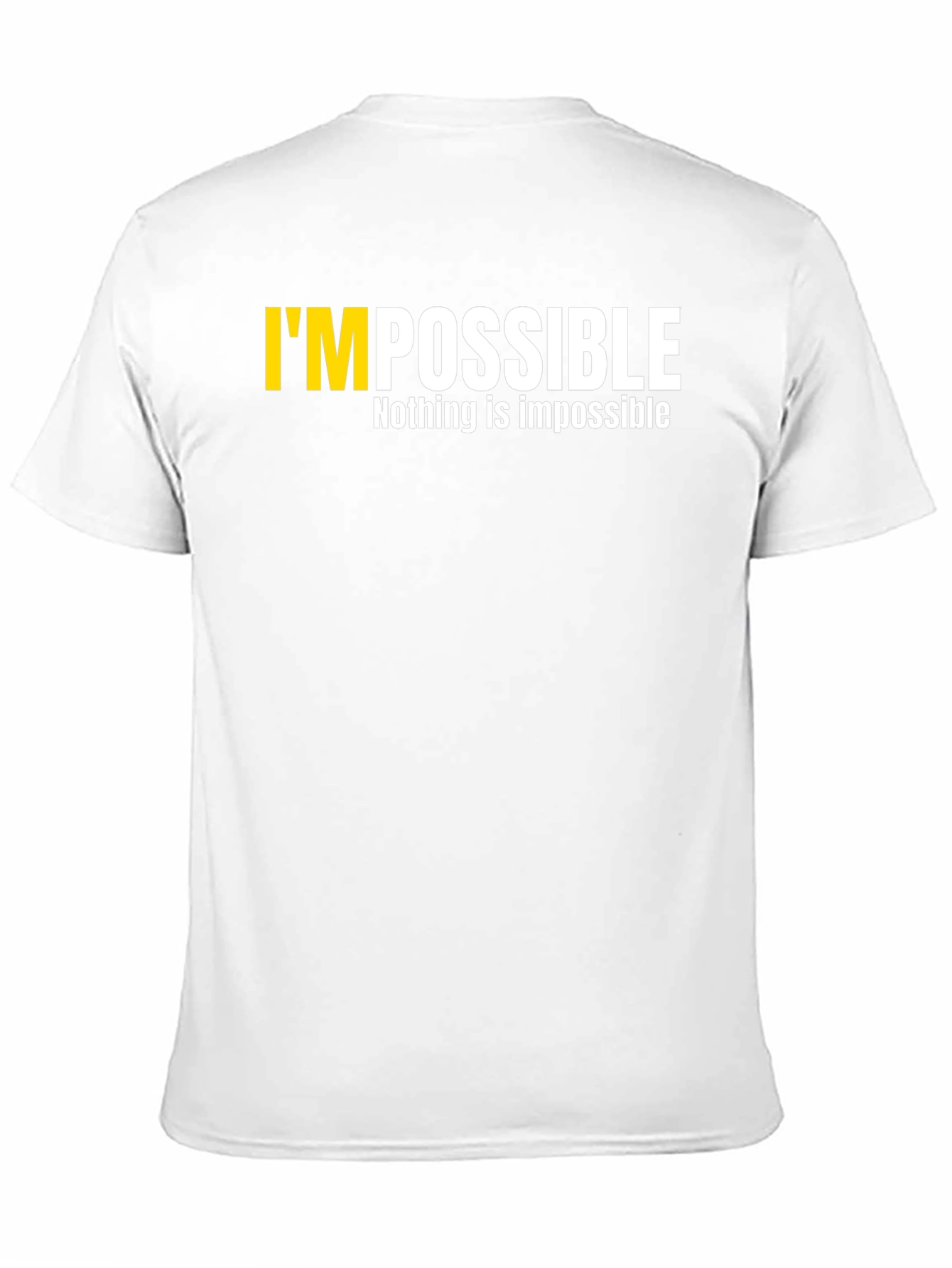 Black Motivational 'Impossible' Graphic T-Shirt - Black view 11