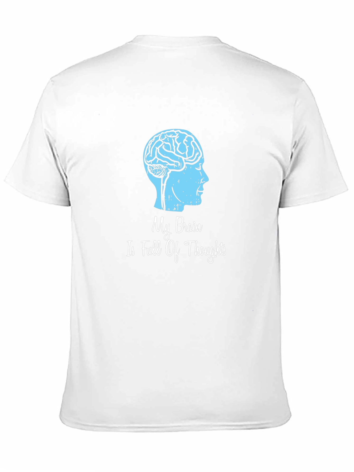Black Brain Thoughts Graphic T-Shirt - Unique Design view 11