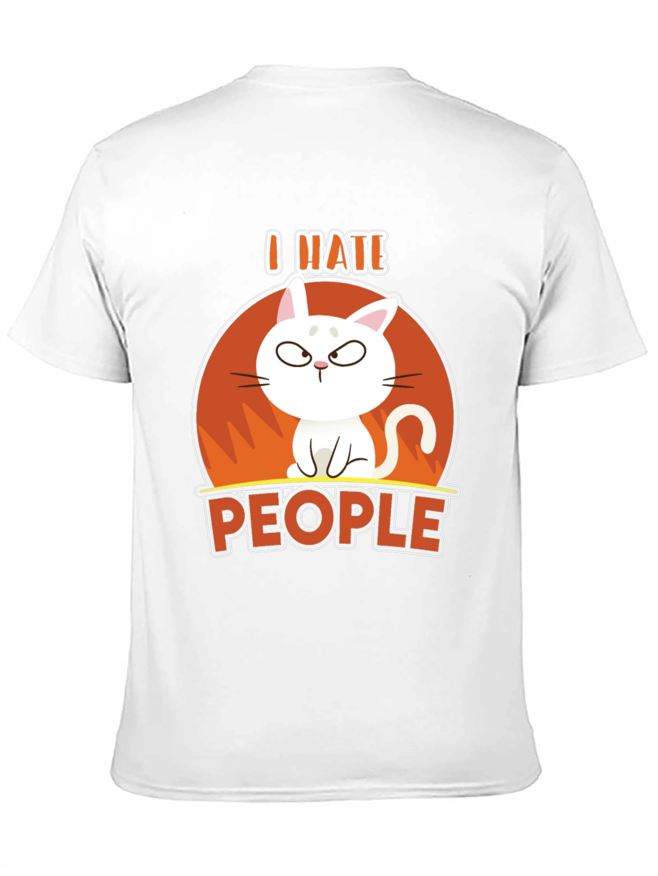Black I Hate People Cat Graphic T-Shirt view 11