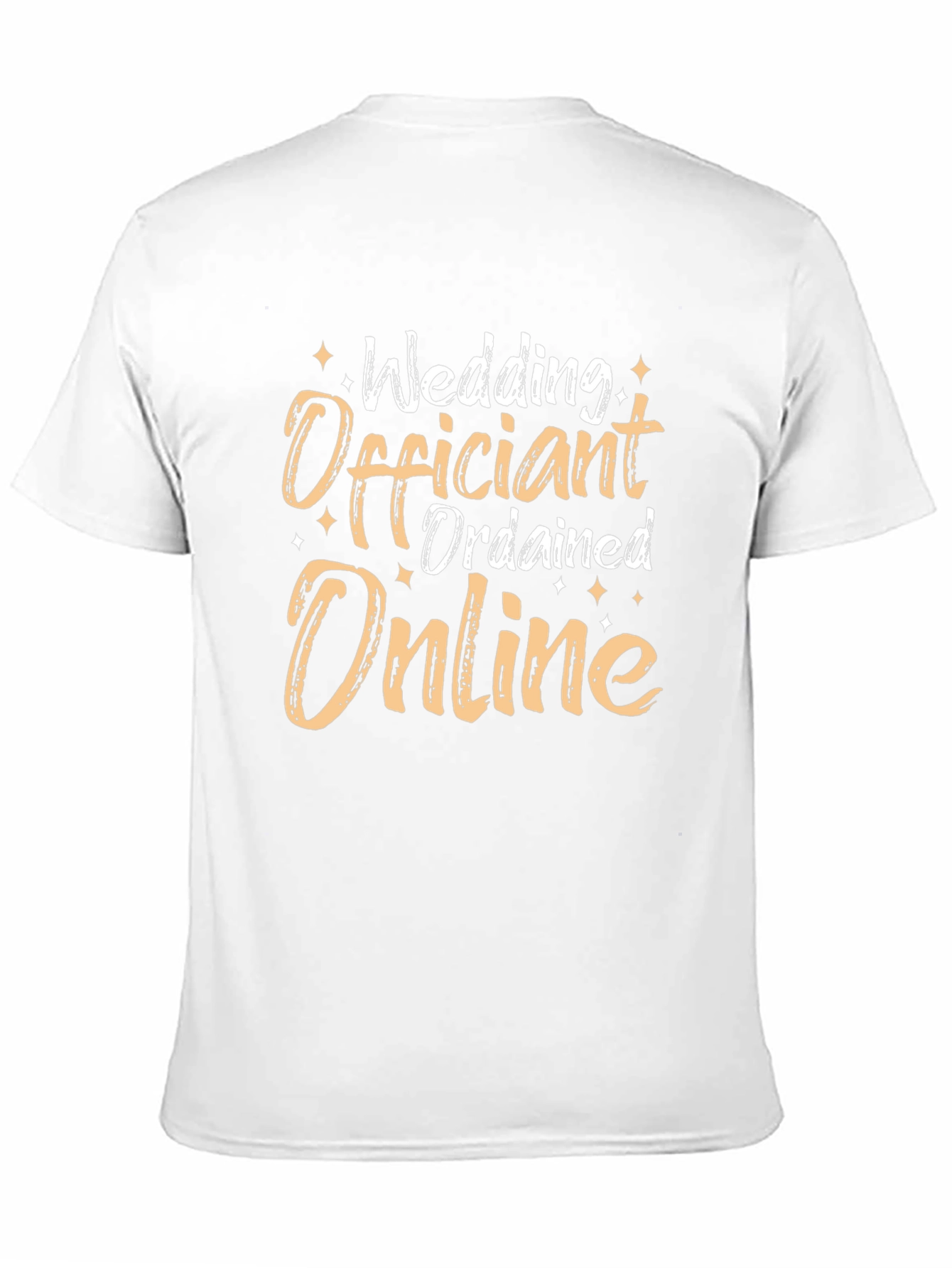 Black Wedding Officiant T-Shirt - Ordained Online view 11