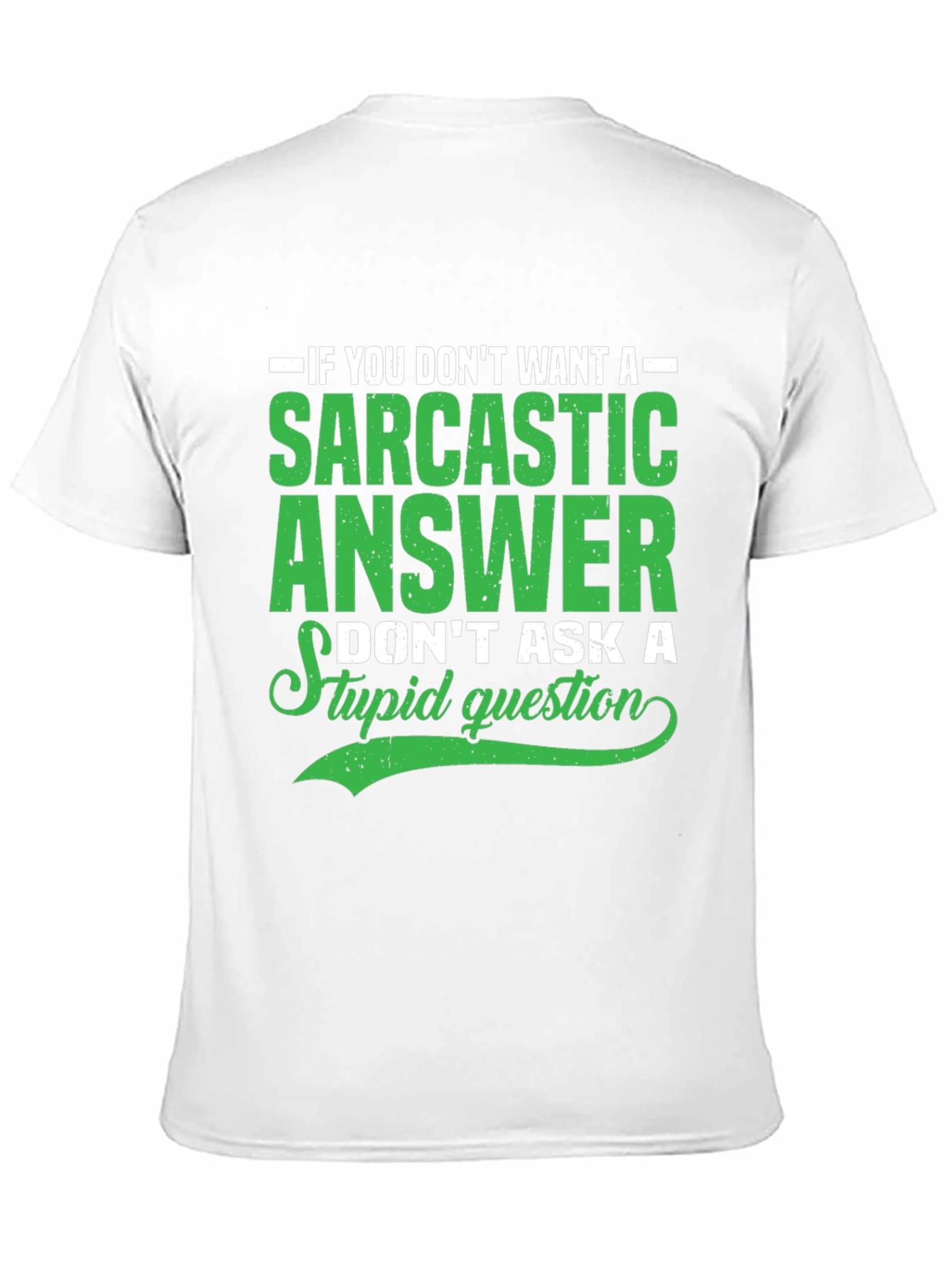 Black Sarcastic Answer Graphic T-Shirt view 11