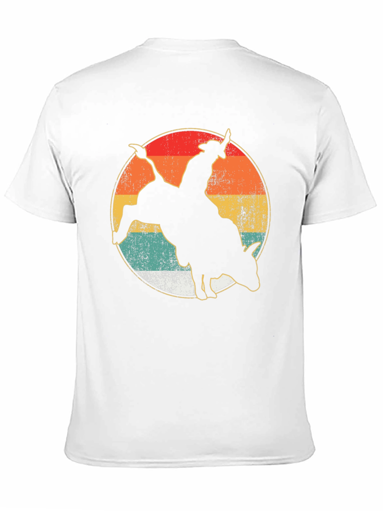 Black Retro Rodeo Bull Rider Graphic Tee view 11