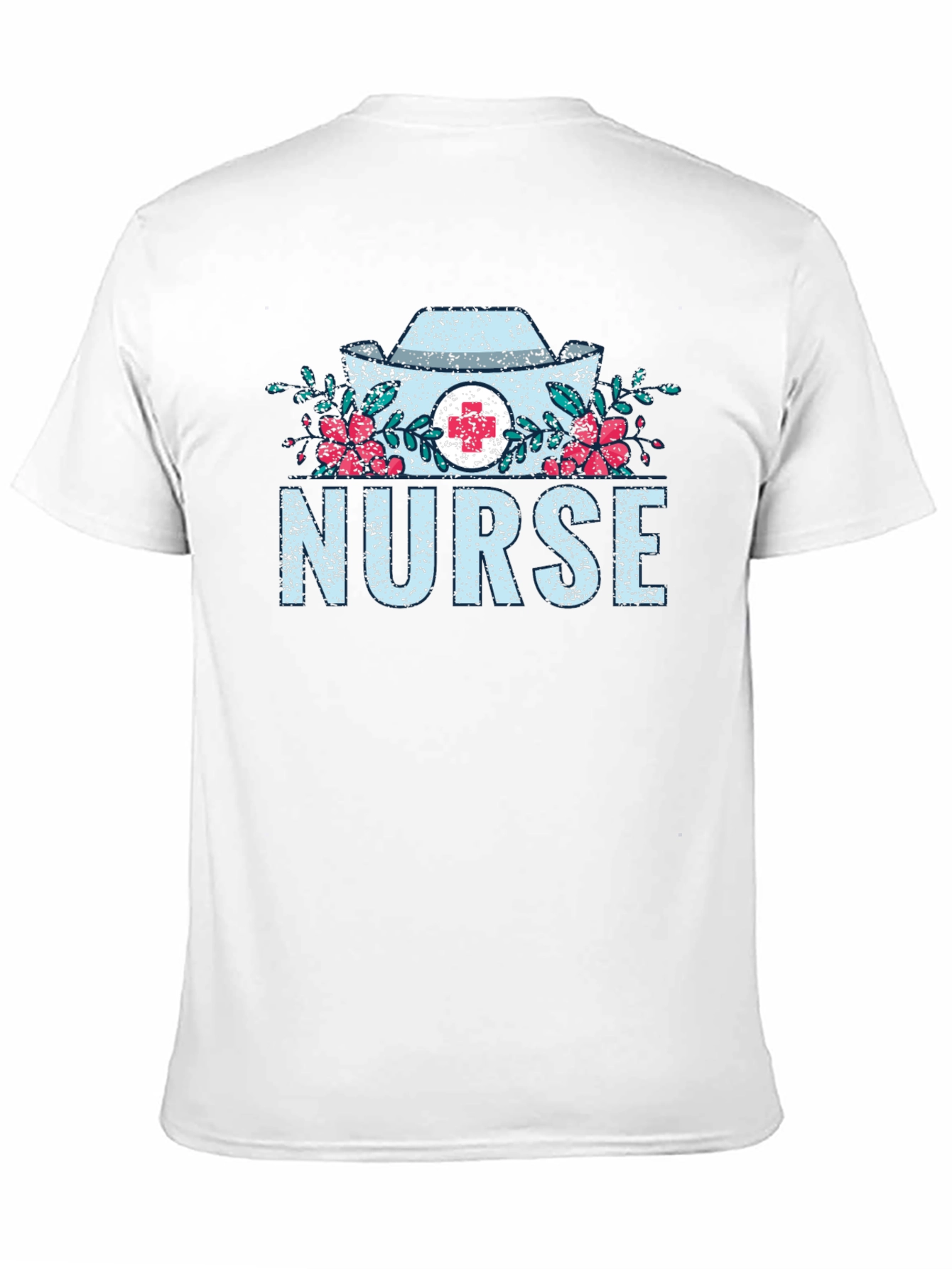 Black Nurse Floral Graphic T-Shirt - Black view 11