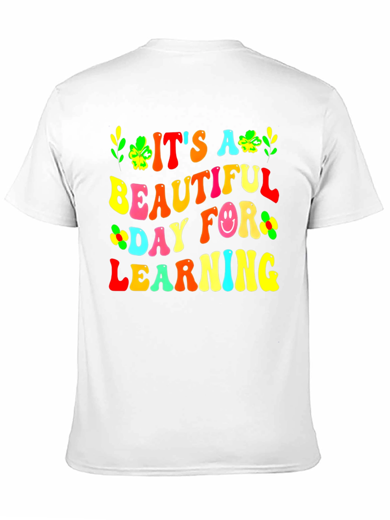 Black It's A Beautiful Day For Learning Teacher T-Shirt view 11