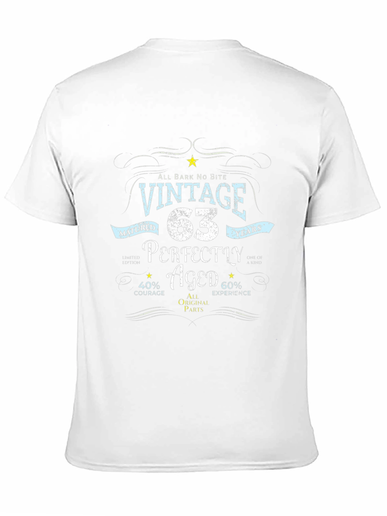 Black Vintage Aged 63rd Birthday T-Shirt view 11