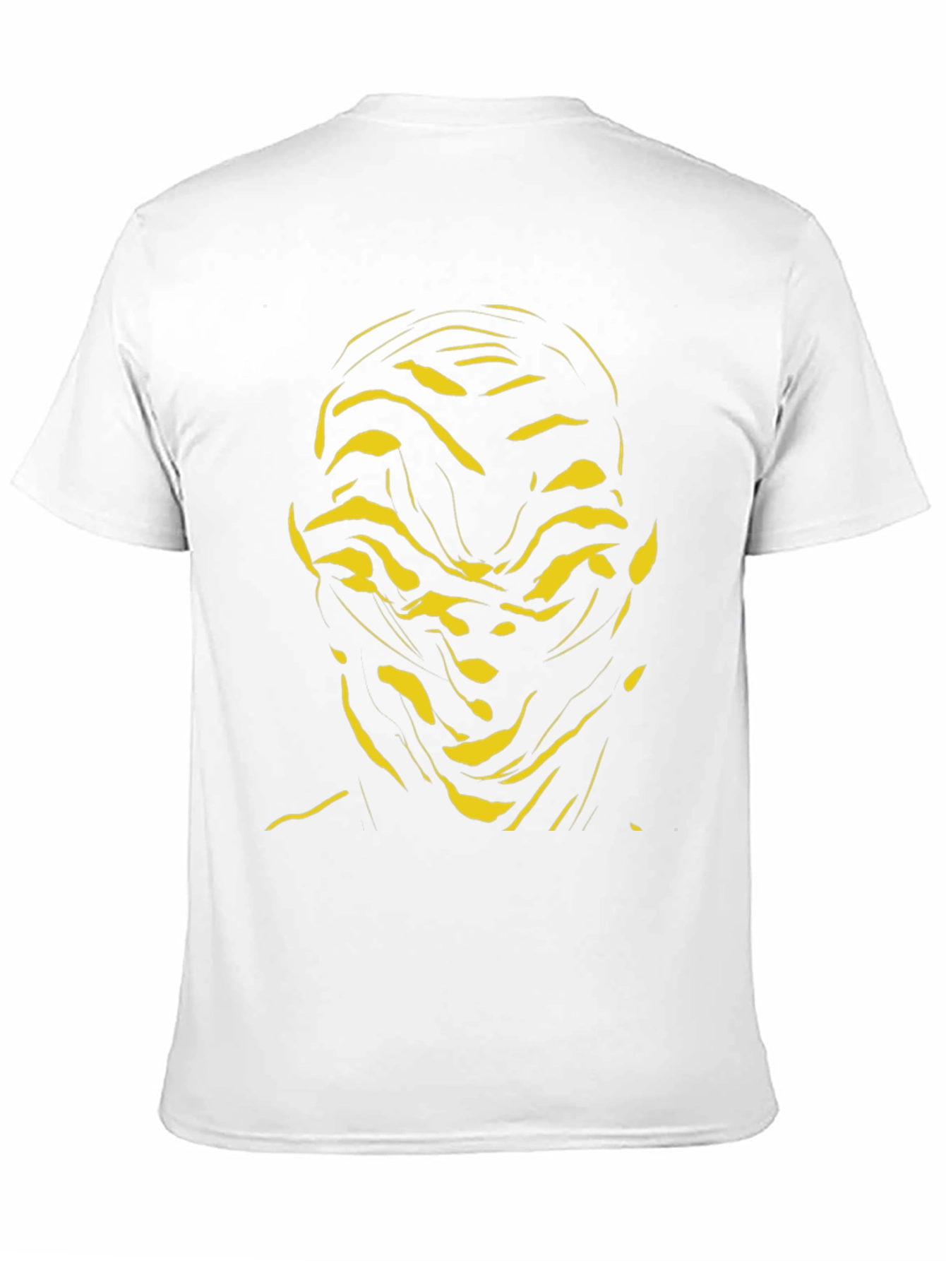 Abstract Face Graphic Tee - Black Cotton Shirt - 11