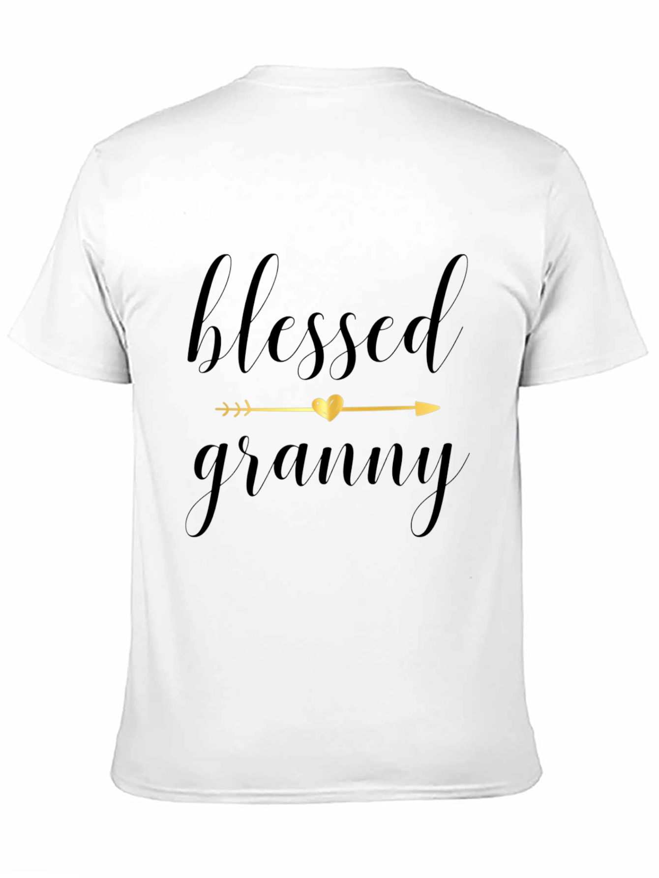Black Blessed Granny Graphic Tee - Black Cotton Comfort view 11