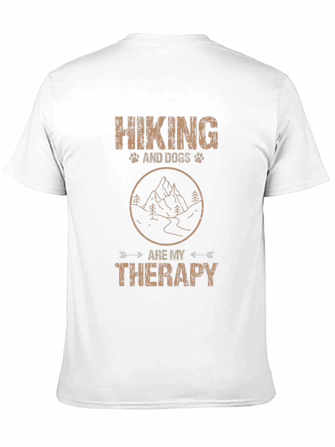 Black Hiking & Dogs Therapy T-Shirt - Nature Lover view 11