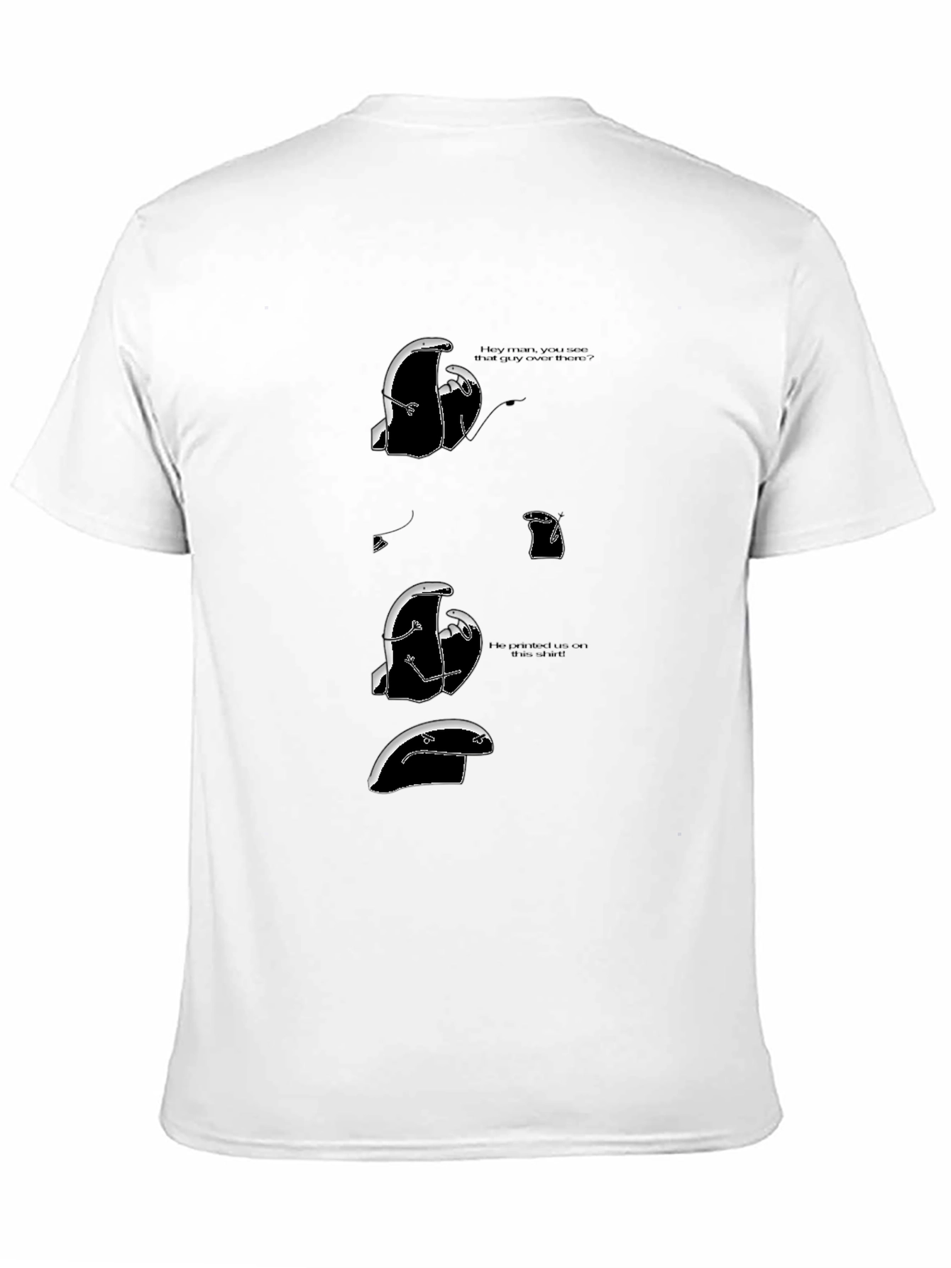Black Humorous Animated Graphic Print T-Shirt view 11