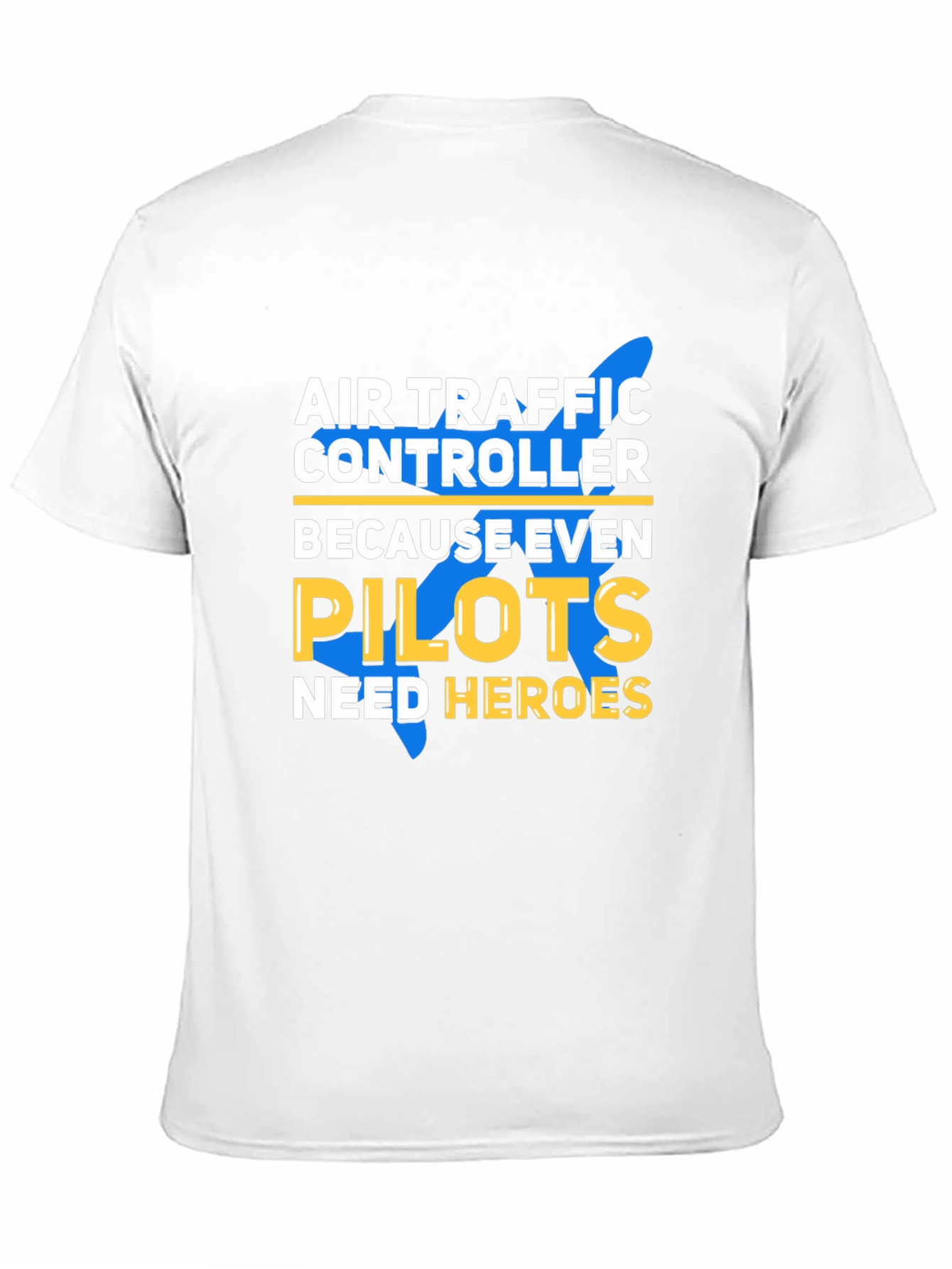 Black Air Traffic Controller Pilot Hero T-Shirt view 11