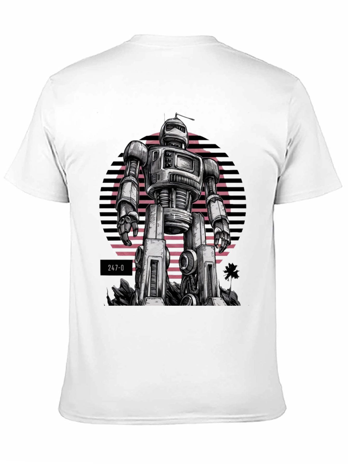 Black Retro Robot Graphic Tee view 11