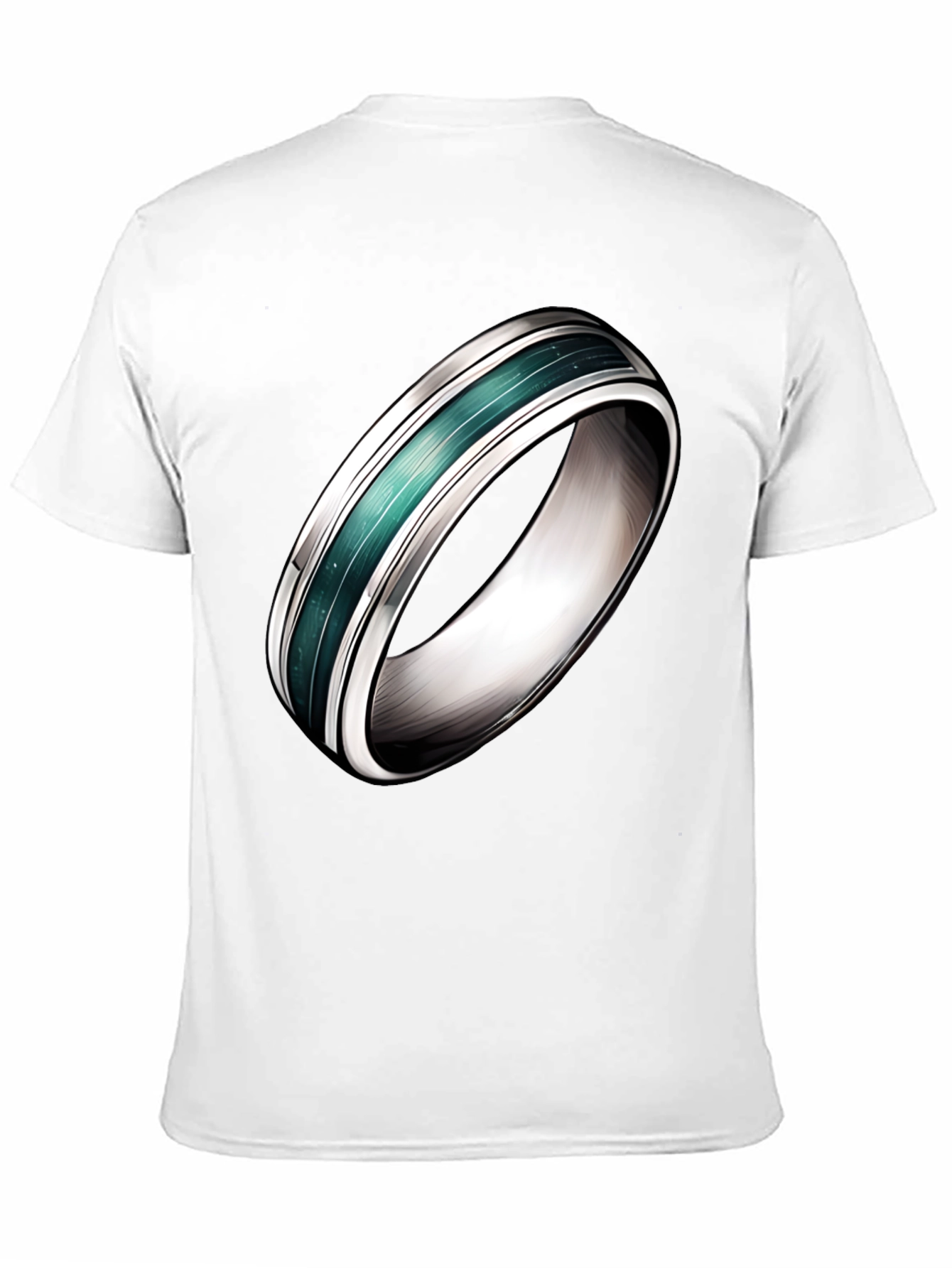 Black Statement Ring Tee - Modern Graphic Design view 11