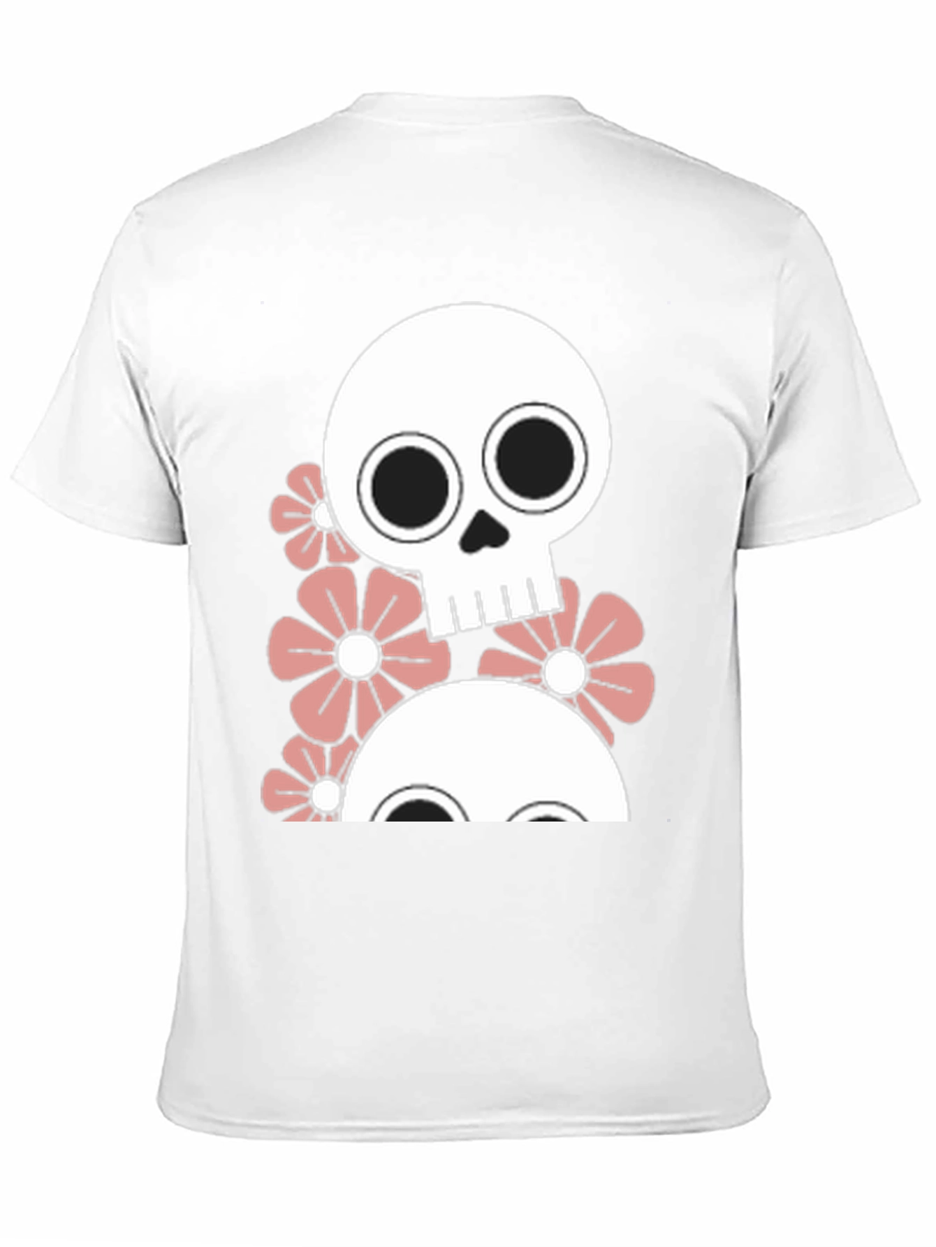 Black Skull & Flower Graphic Tee - Men's Black T-Shirt view 11