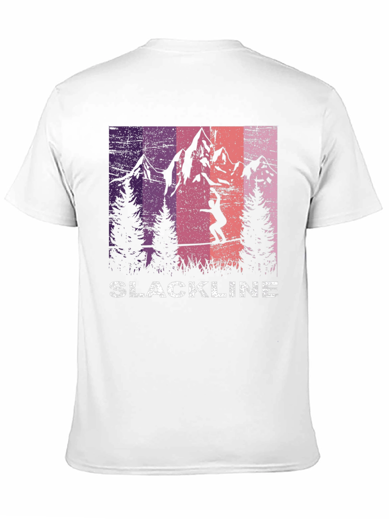 Black Slackline Mountain Graphic T-Shirt view 11