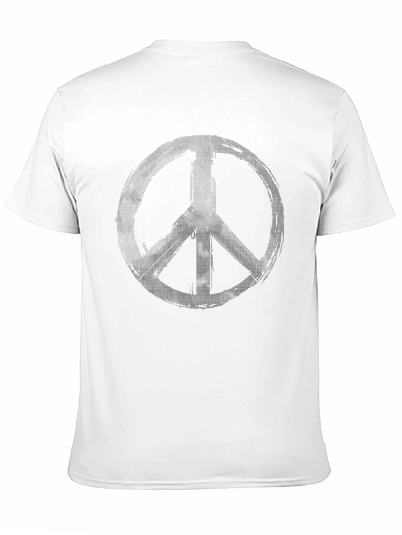 Black Peace Sign Graphic Tee - Grunge Style Black T-Shirt view 11