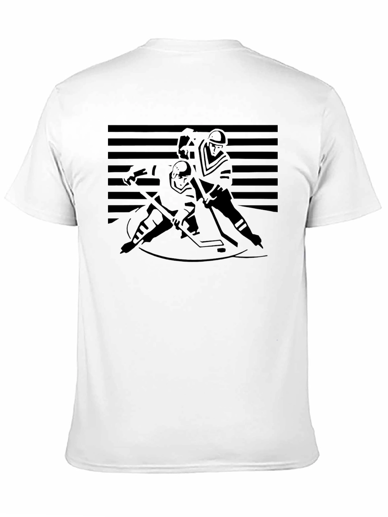 Black Hockey Silhouette Graphic T-Shirt view 11