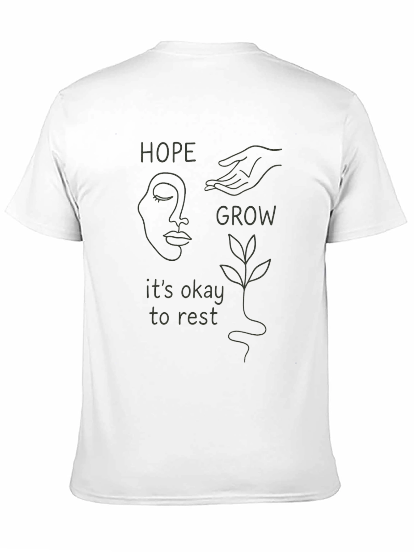 Black Hope Grow T-Shirt: It's Okay To Rest - Comfort & Style view 11
