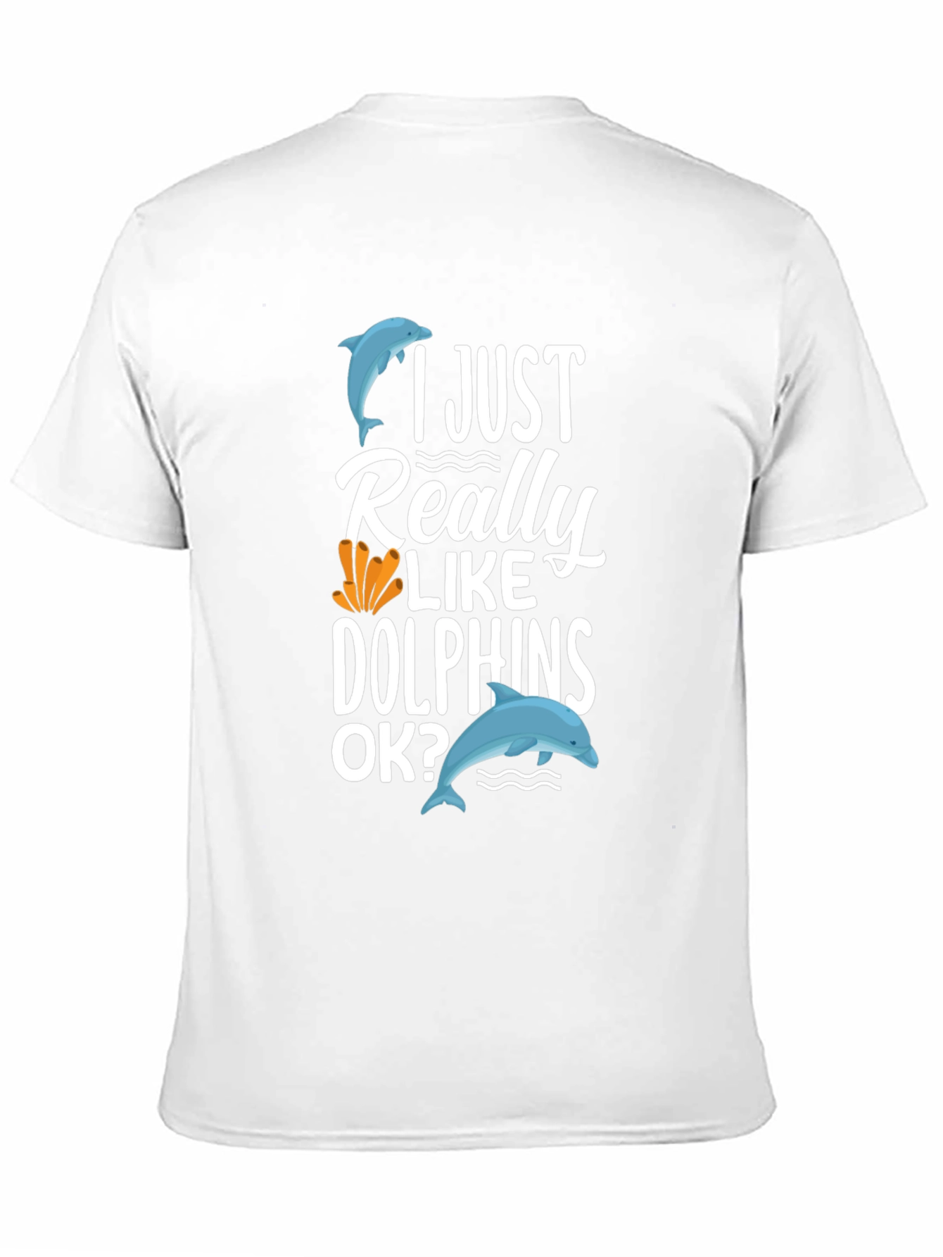 Black I Just Really Like Dolphins Graphic Tee view 11