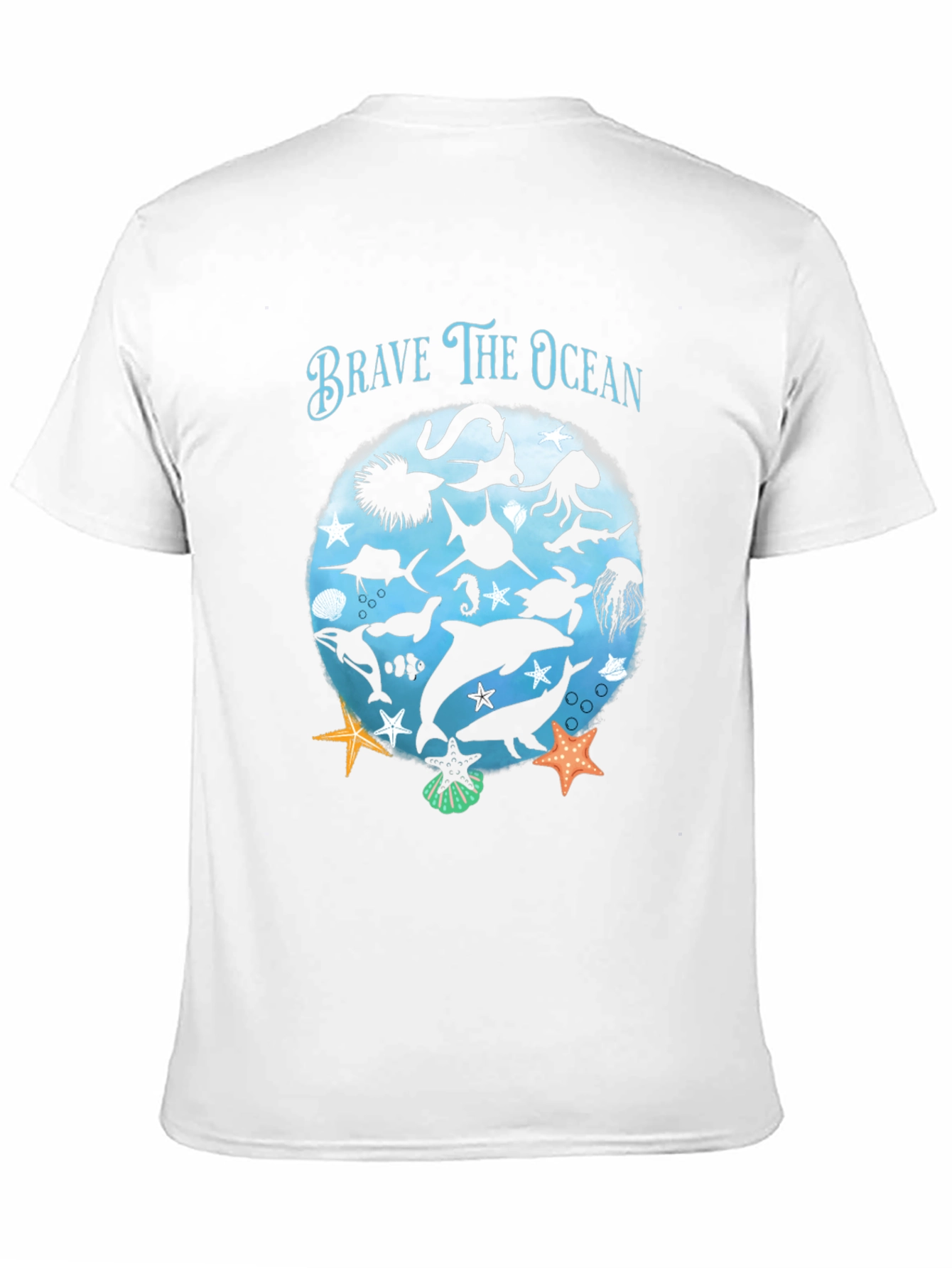 Brave the Ocean Graphic T-Shirt - Black - 11