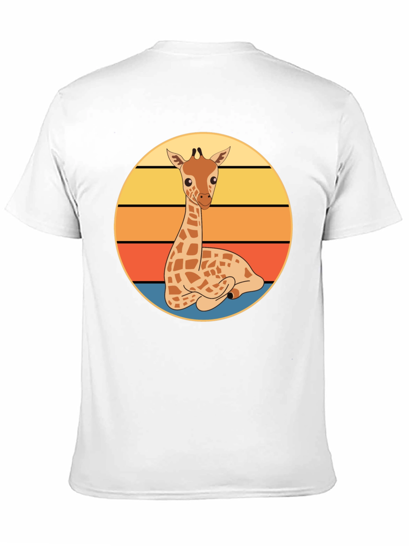 Black Giraffe Sunset Graphic Tee - Cute Cartoon Design view 11