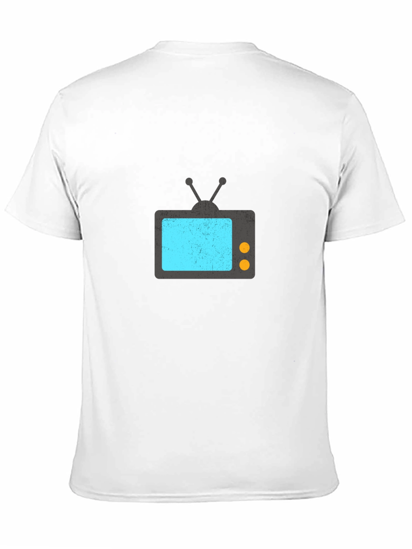 Black Retro TV Graphic Tee - Black Casual T-Shirt view 11