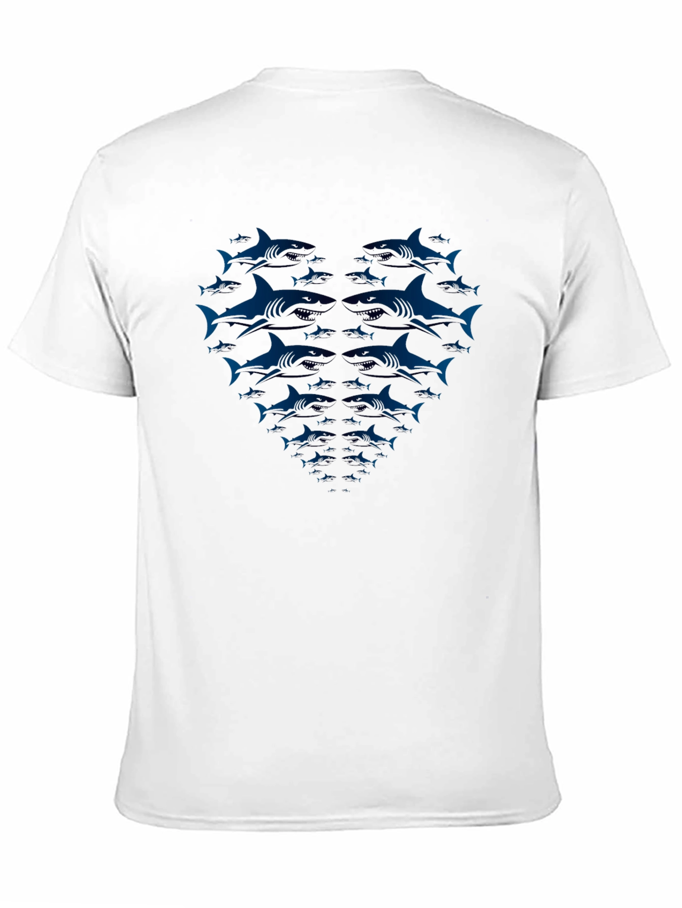 Black Shark Heart Graphic Tee - Black Cotton T-Shirt view 11