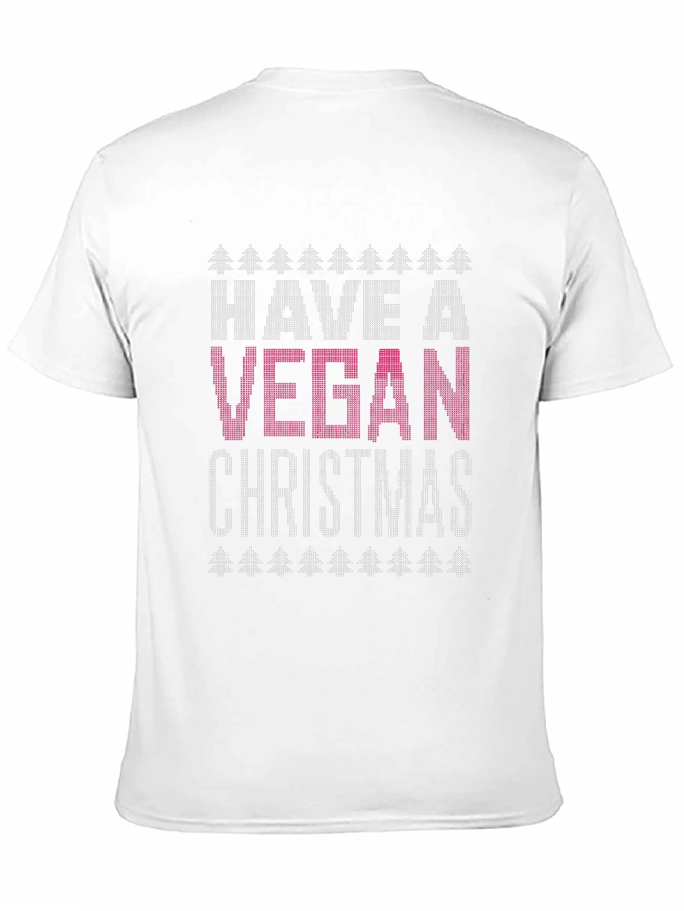 Black Vegan Christmas T-Shirt - Ugly Christmas Sweater Style Tee view 11