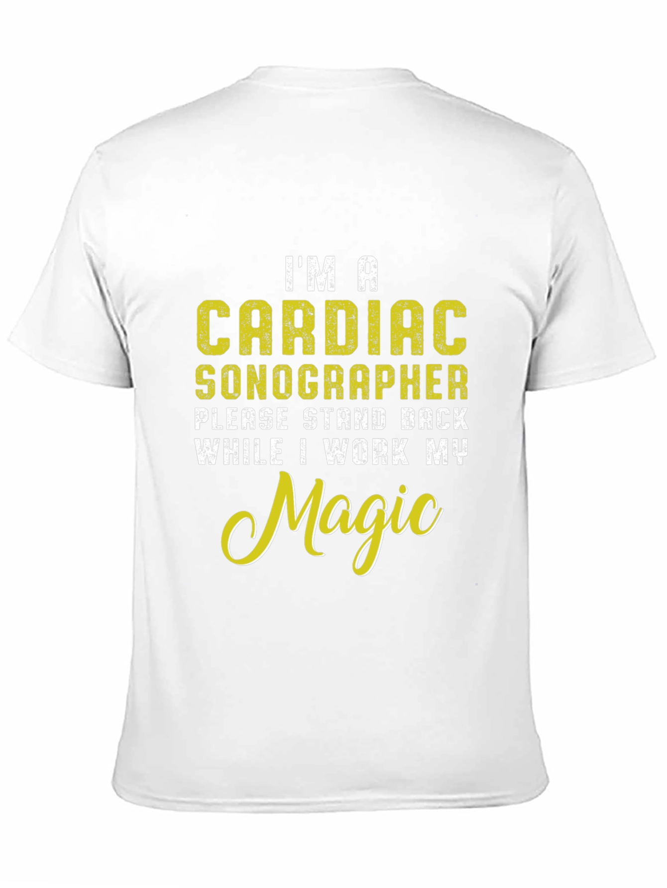 Black Cardiac Sonographer Novelty Graphic T-Shirt view 11