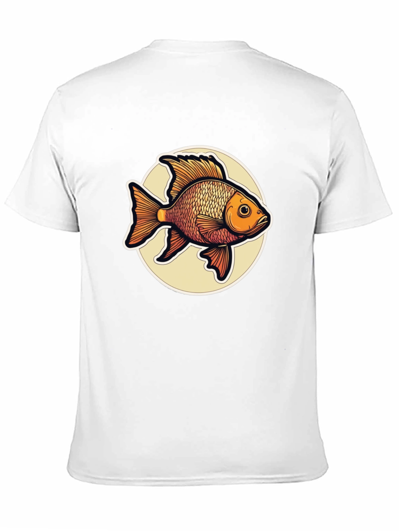 Black Goldfish Graphic Tee - Black Cotton T-Shirt view 11