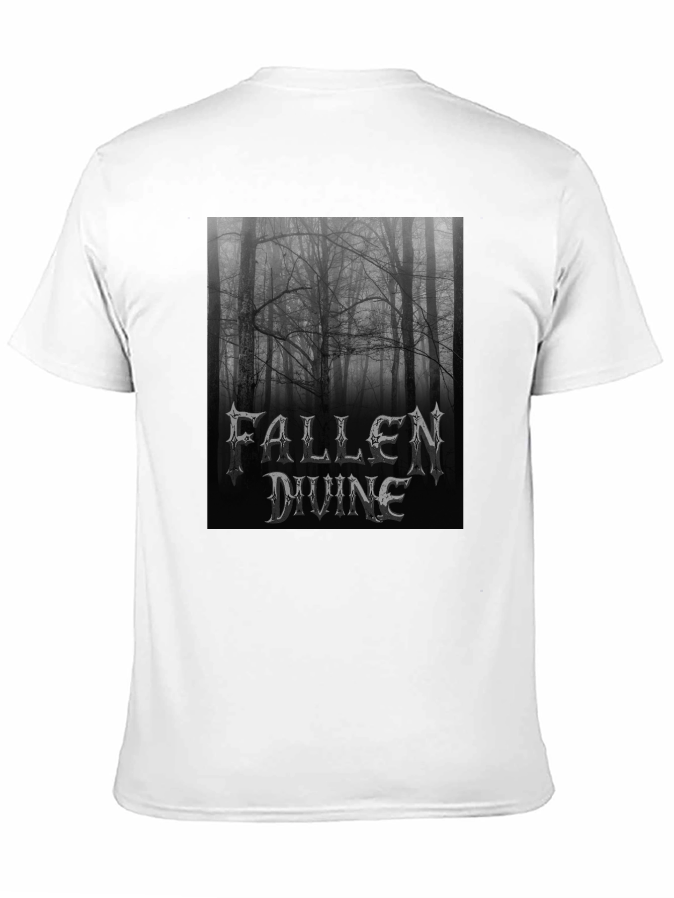 Black Fallen Divine Forest T-Shirt - Black Metal Style view 11