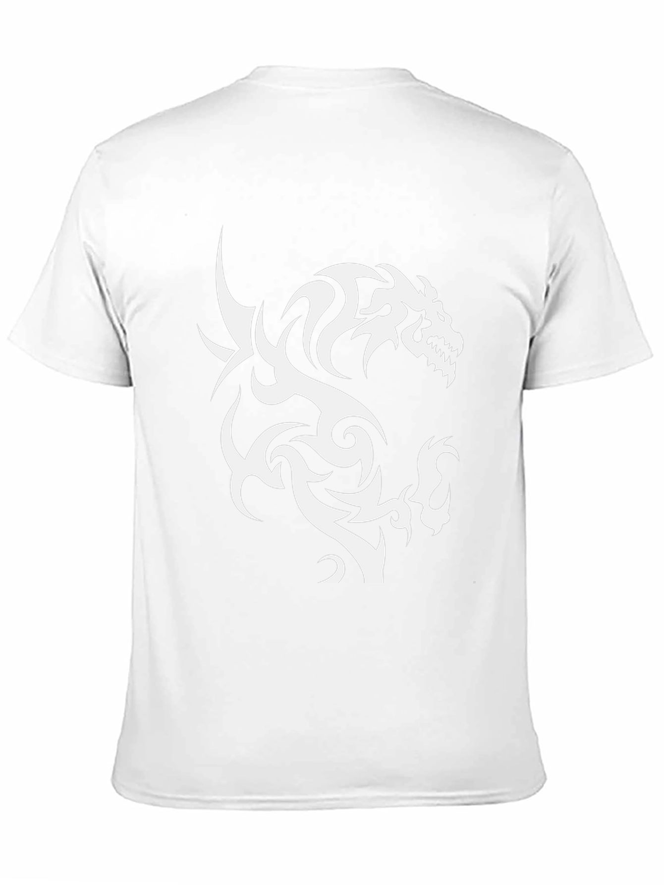 Black Tribal Dragon Graphic Print Tee view 11