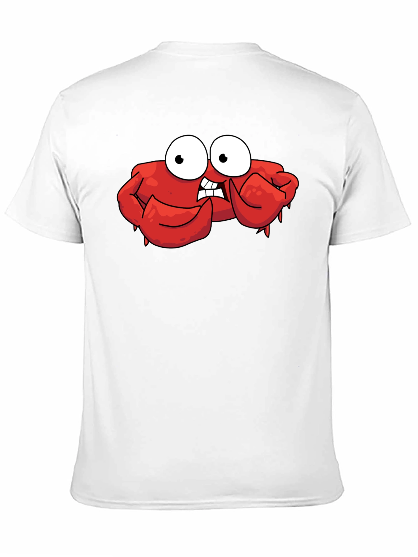 Black Funny Cartoon Crab Graphic Black T-Shirt view 11