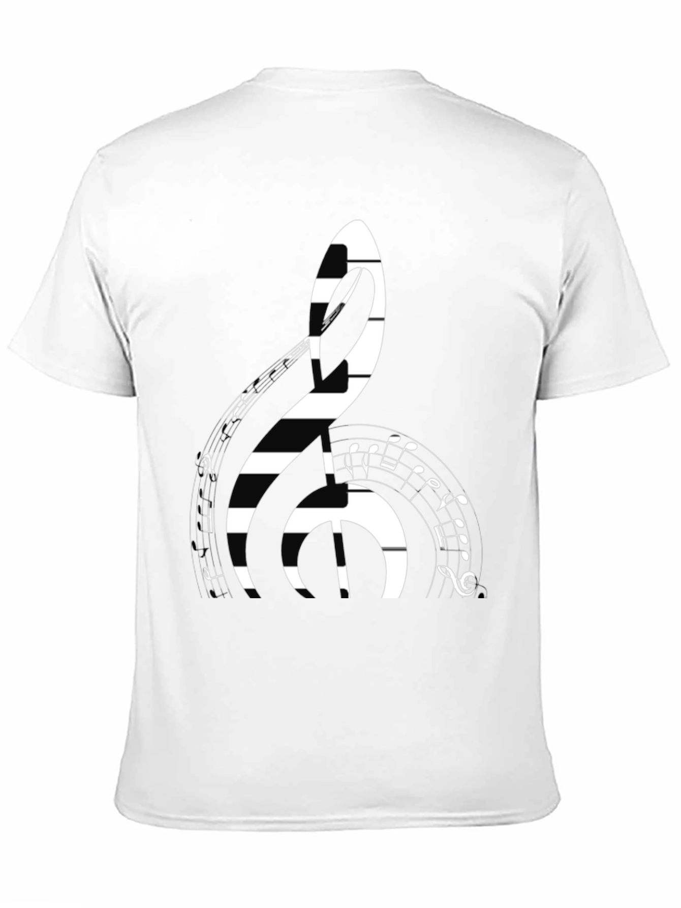Black Musical Clef Graphic T-Shirt view 11